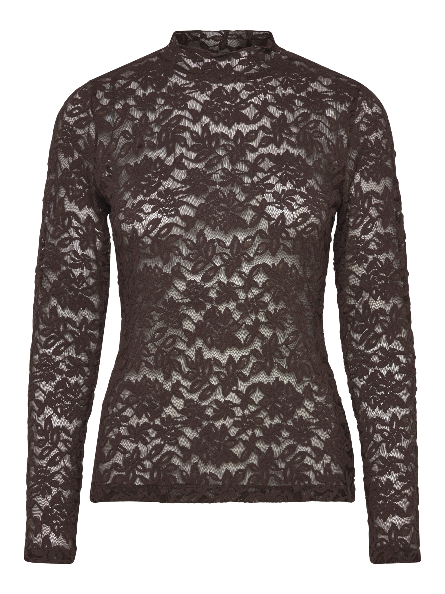 RWDelicia Lace Long sleeve Turtleneck T-shirt T-SHIRT LS Rosemunde Woman XS mole