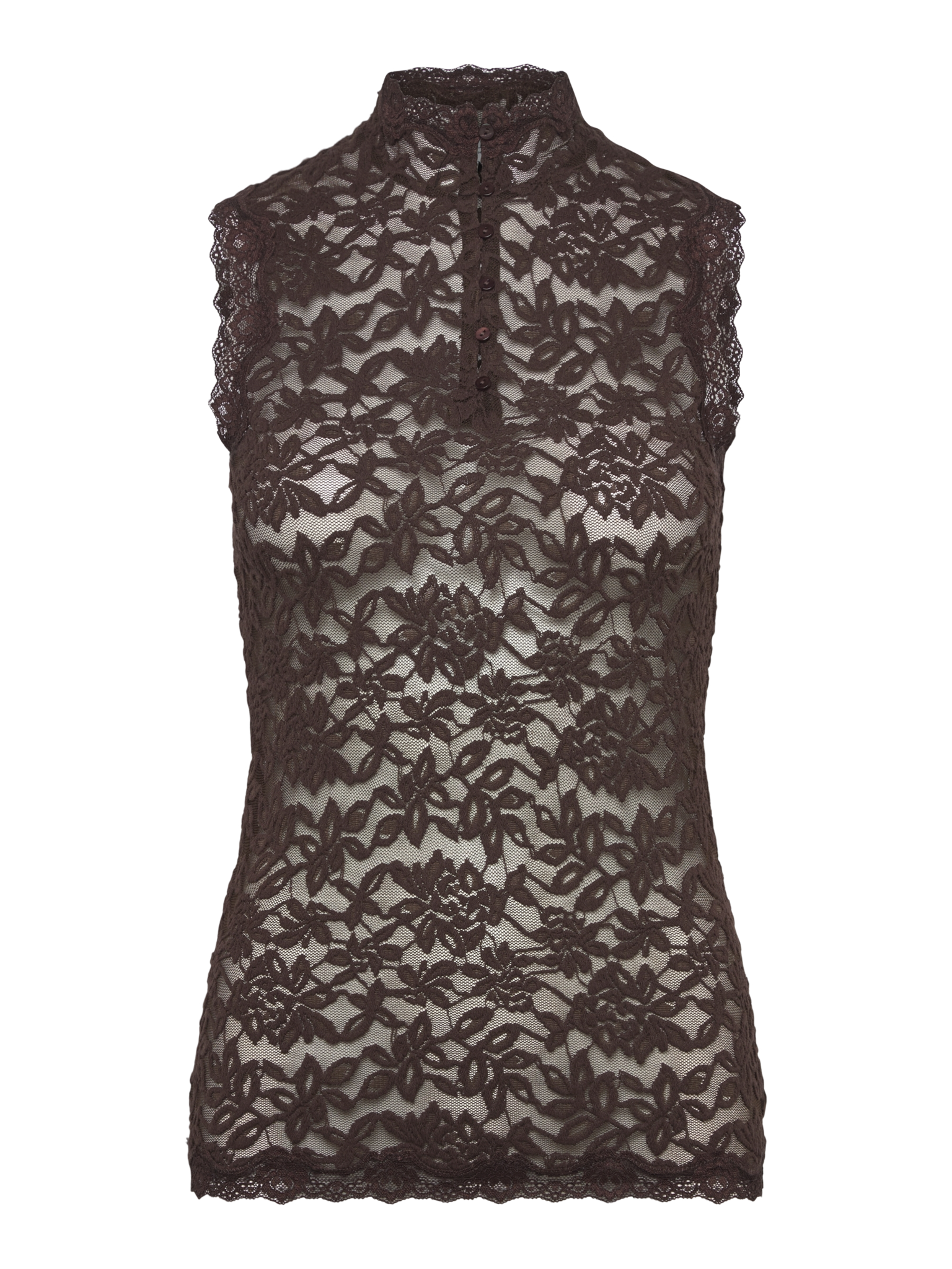 RWDelicia Lace Sleeveless Top TOP Rosemunde Woman XS mole
