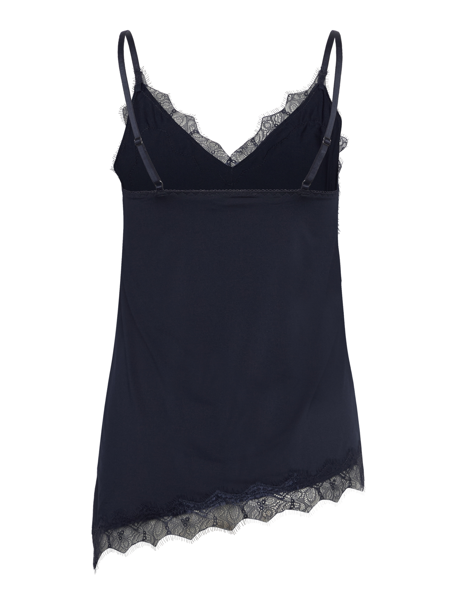 RWBillie Sleeveless Lace Strap Top Asymmetrical Hem TOP Rosemunde Woman