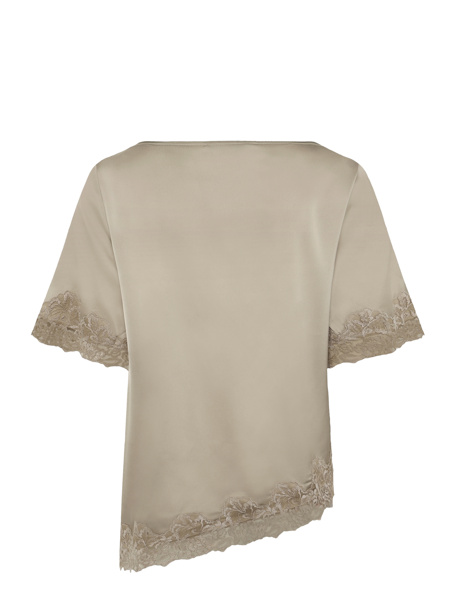 RWPatricia Silk Short sleeve Lace Boatneck Blouse BLOUSE Rosemunde Woman