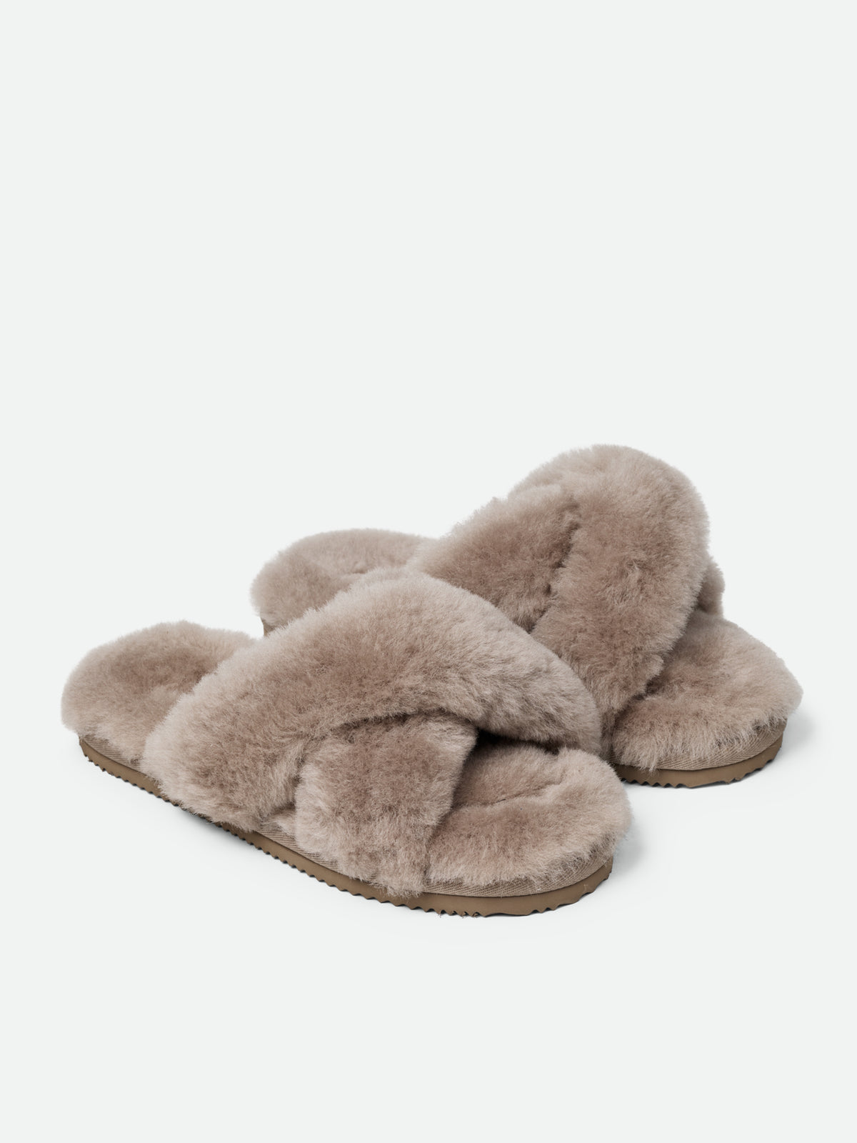 RHSydney Shearling Cross sandal SLIPPERS Rosemunde Woman 36 elk brown