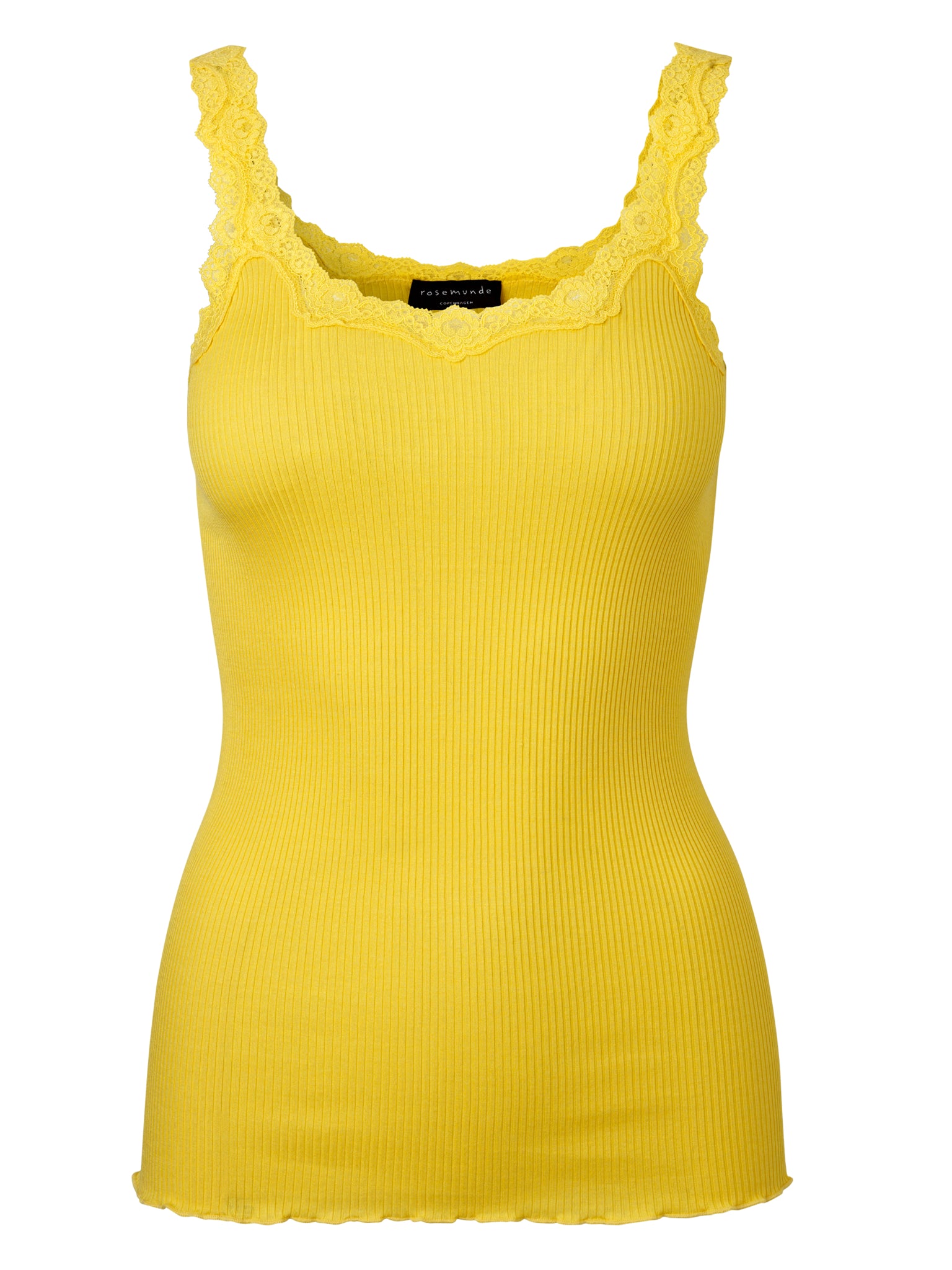 RWBabette Silk SL Deep Back Lace Top TOP Rosemunde Woman L dutch blue