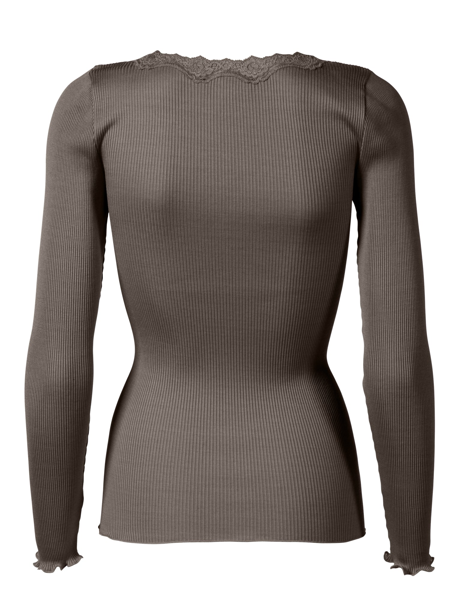 RWBabette Silk LS U-neck Lace T-shirt T-SHIRT LS Rosemunde Woman