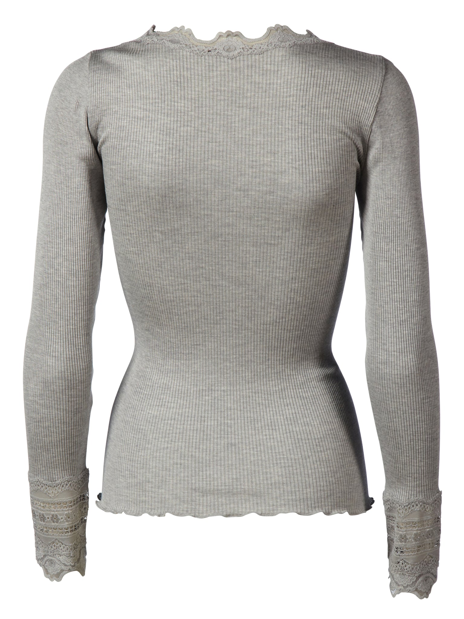 RWBenita Silk LS O-neck Lace T-shirt