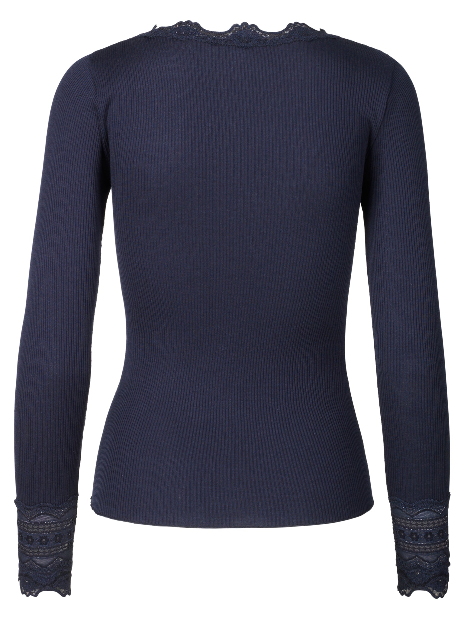 RWBenita Silk LS O-neck Lace T-shirt