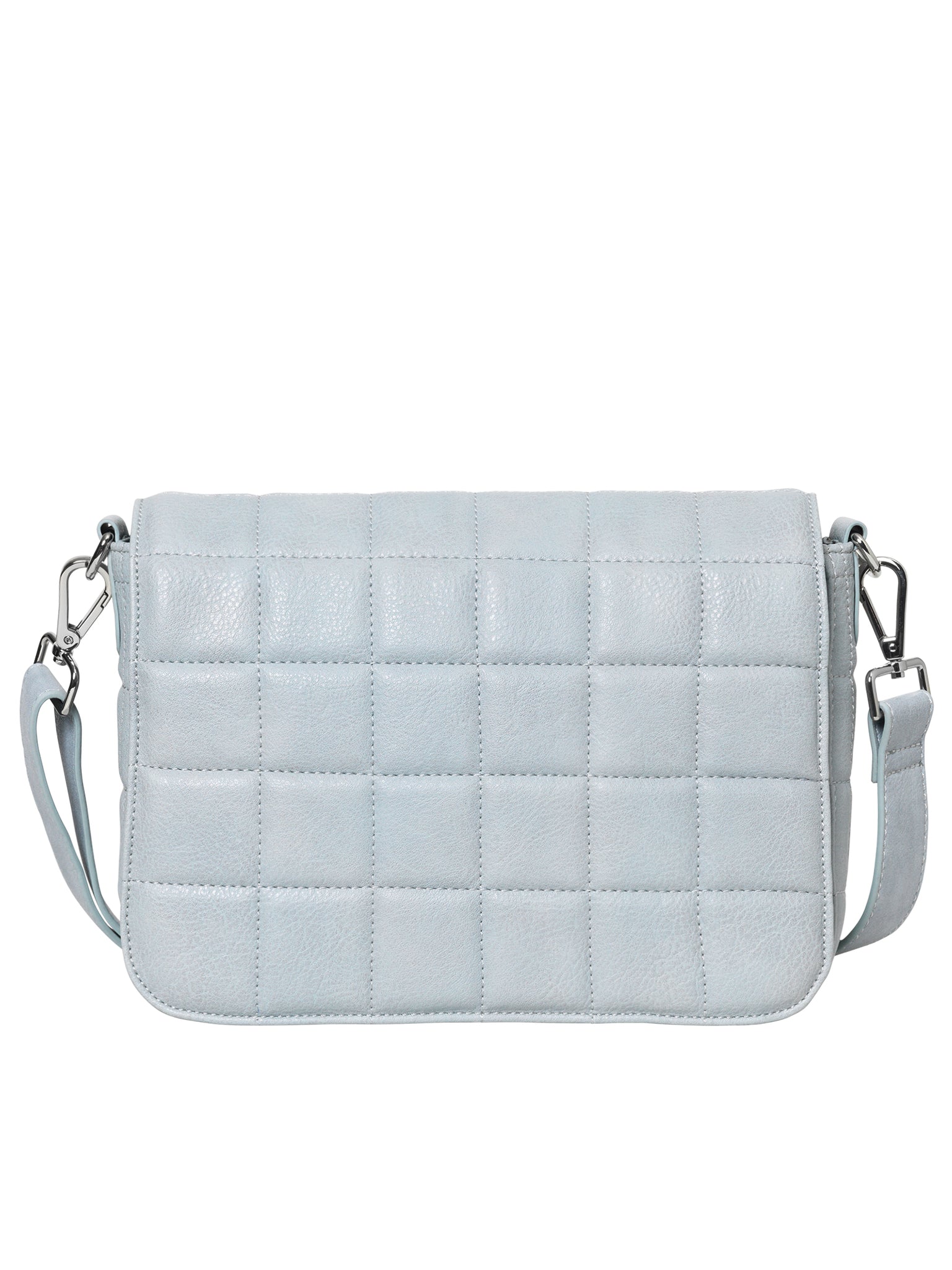 Blue Quilted Chain Bag