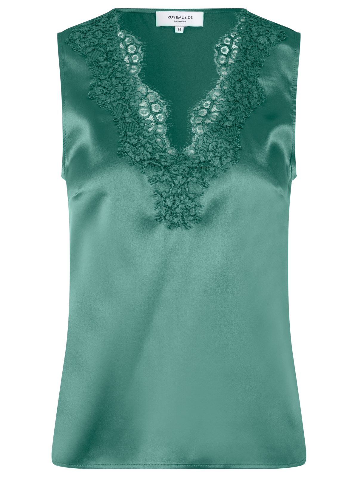 RWJade Silk Lace Top TOP Rosemunde Woman 36 eucalyptus