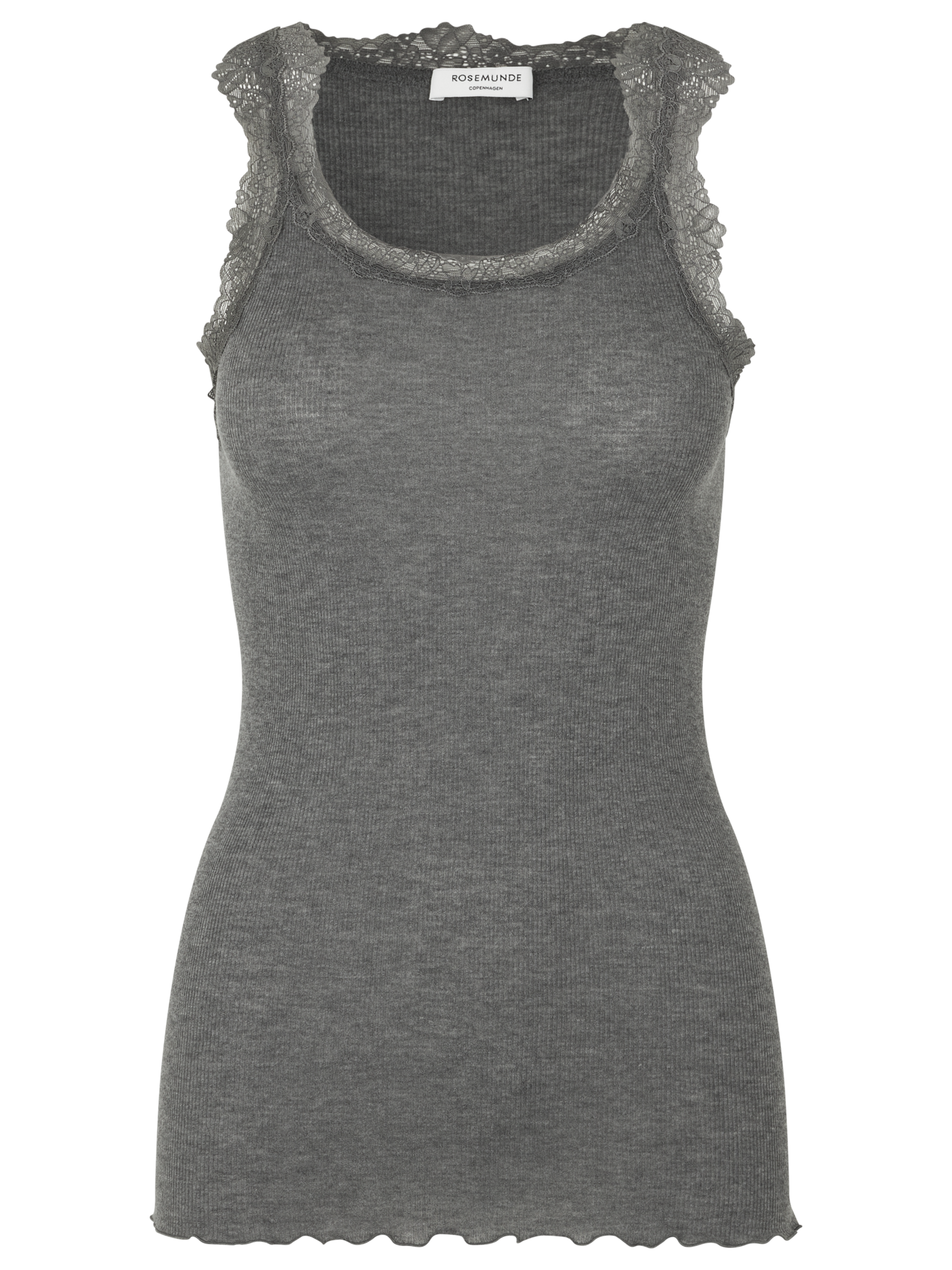 RWBurlington Wool SL Lace Top Top Rosemunde Woman XS dark grey melange