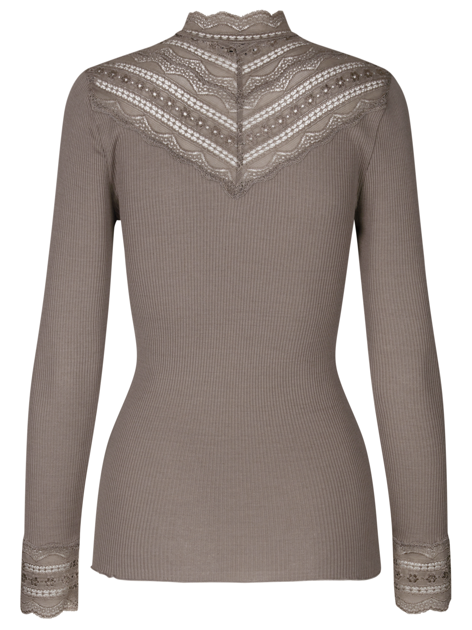 RWBenita Silk LS Lace T-neck T-shirt T-SHIRT LS Rosemunde Woman