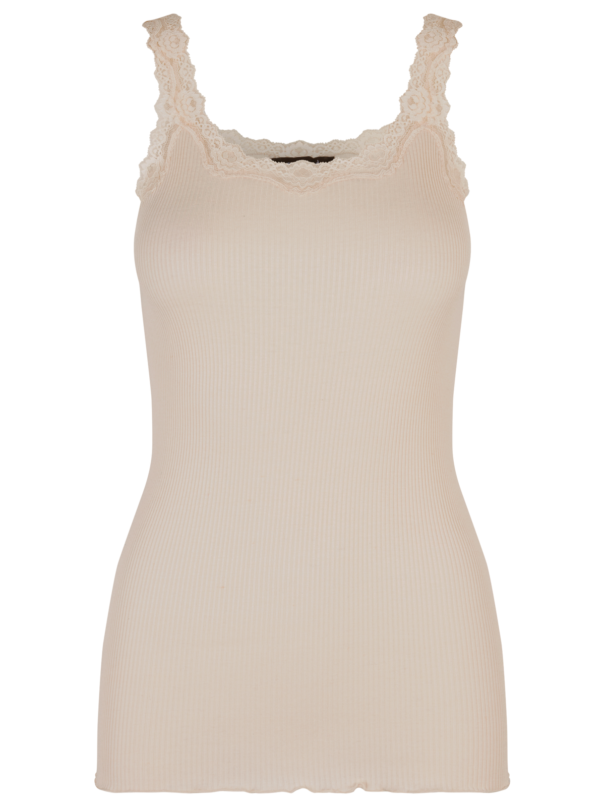 RWBabette Silke SL-top med dyp rygg og blonder