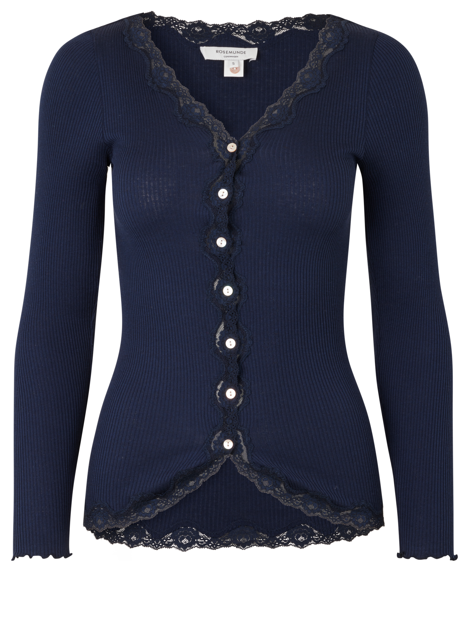 RWBabette Silk LS V-neck Lace Strickjacke