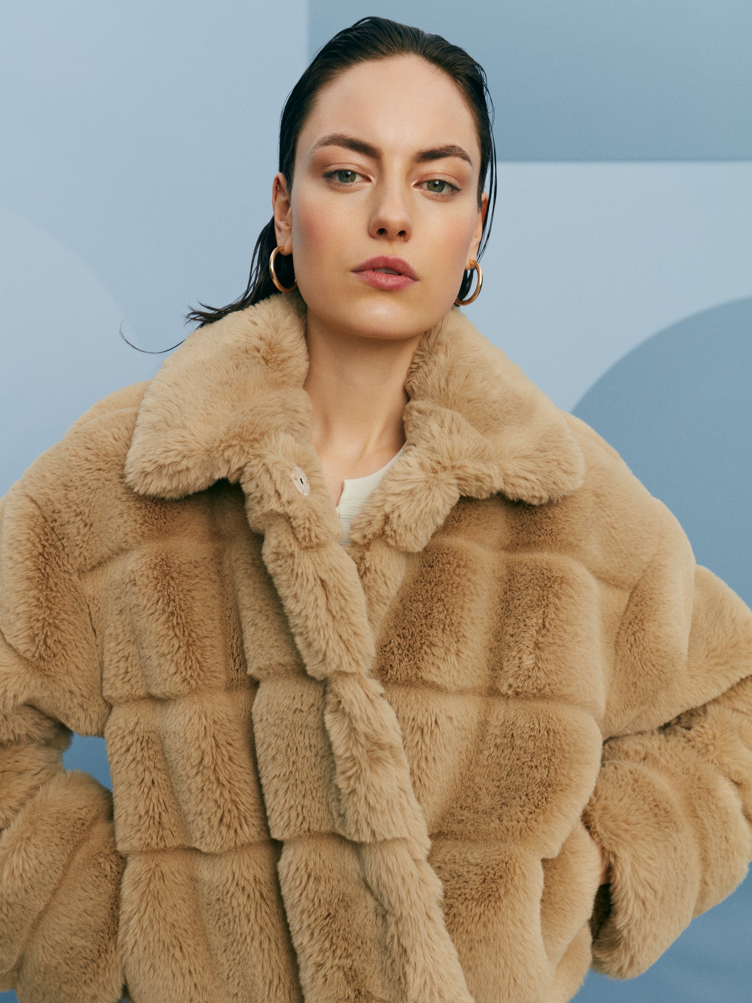 Tan fur clearance jacket