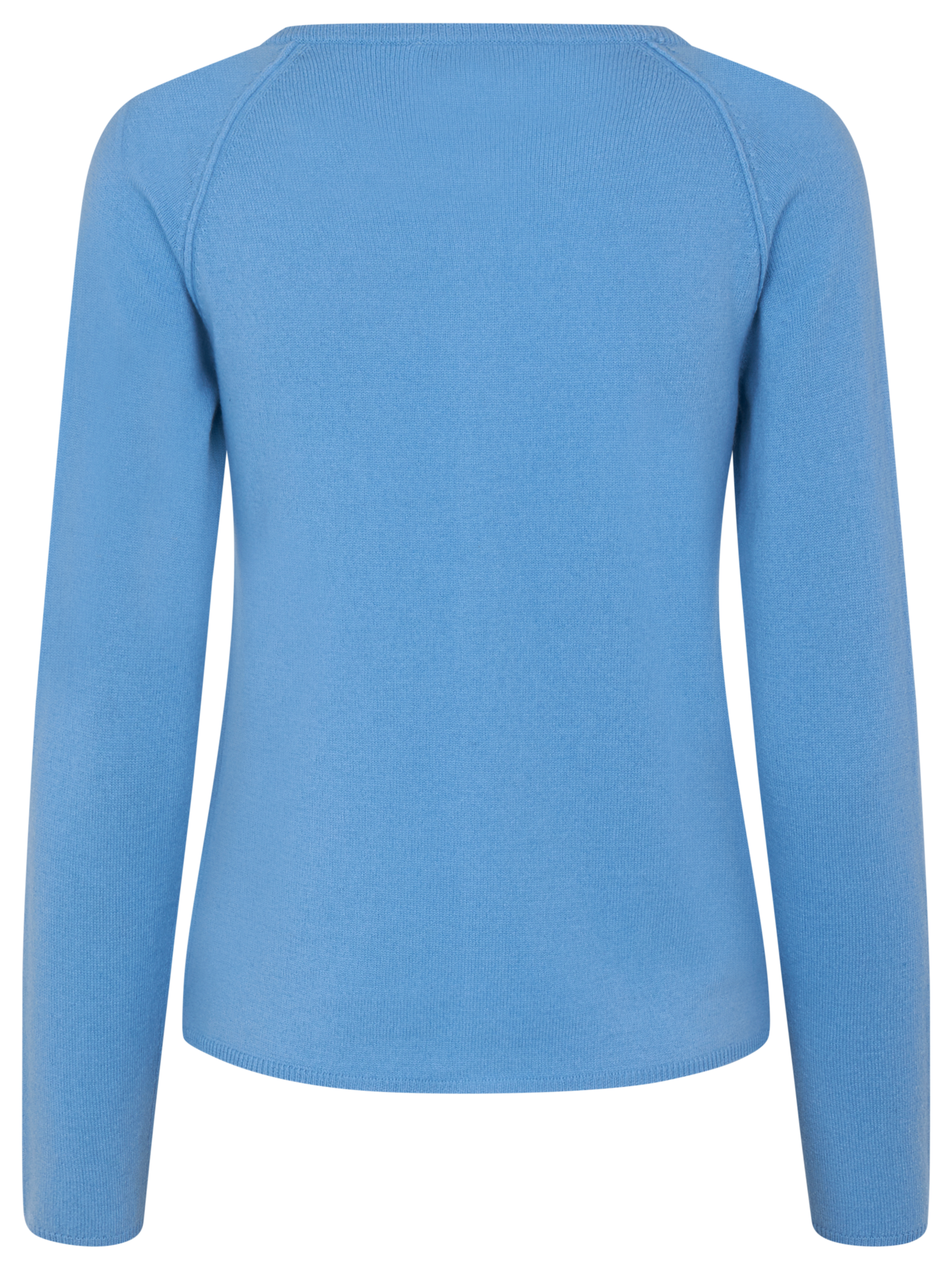 RWLaica kasjmier vest met lange mouwen, ronde hals en raglanmouwen