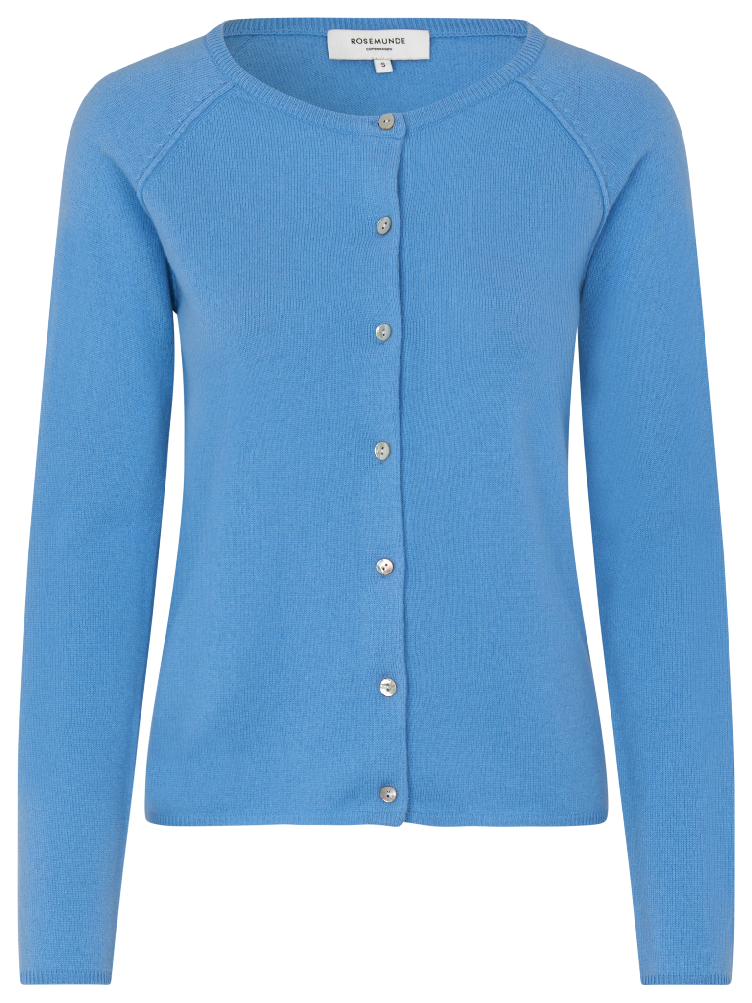 RWLaica kasjmier vest met lange mouwen, ronde hals en raglanmouwen