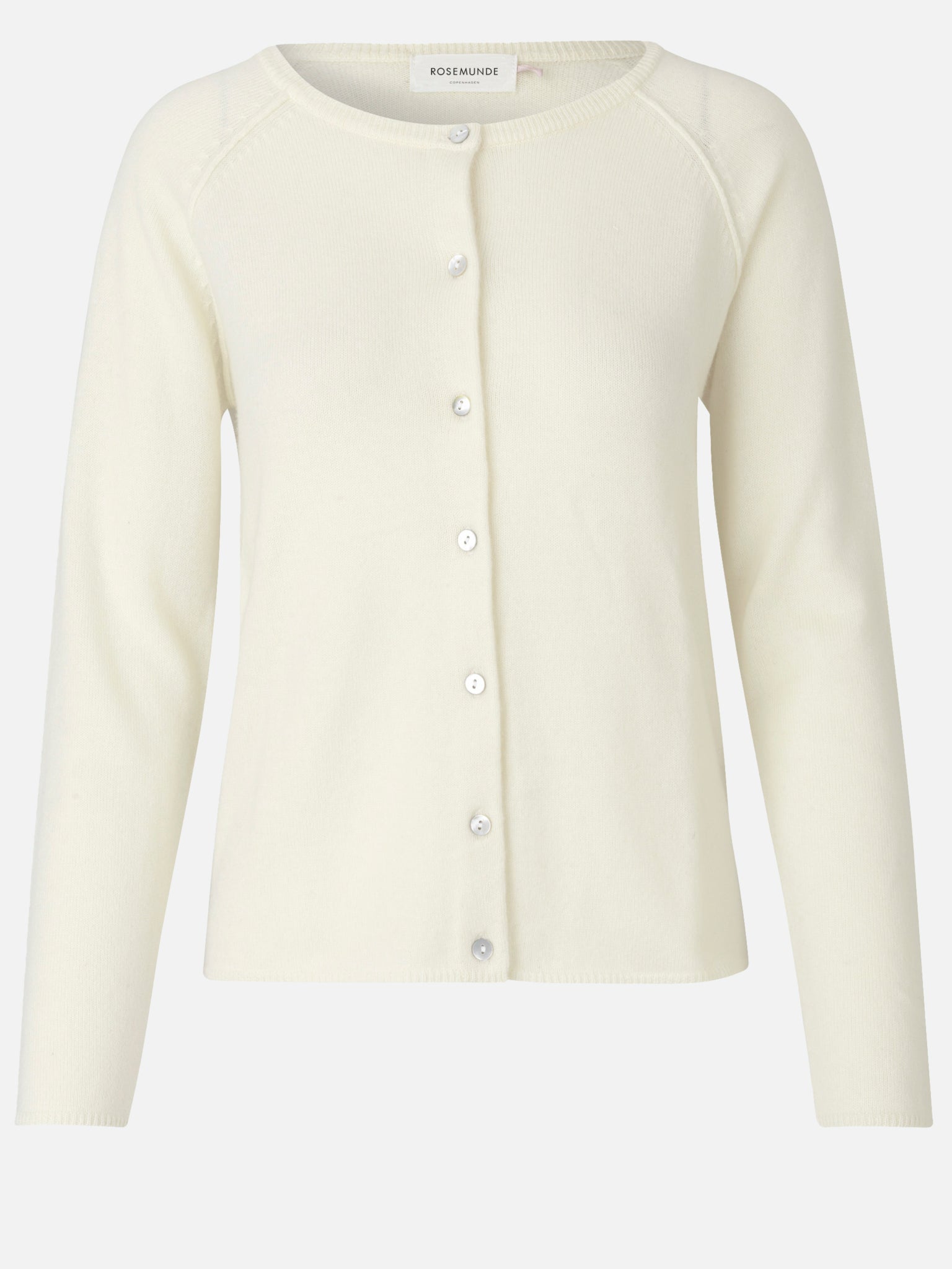 RWLaica kasjmier vest met lange mouwen, ronde hals en raglanmouwen
