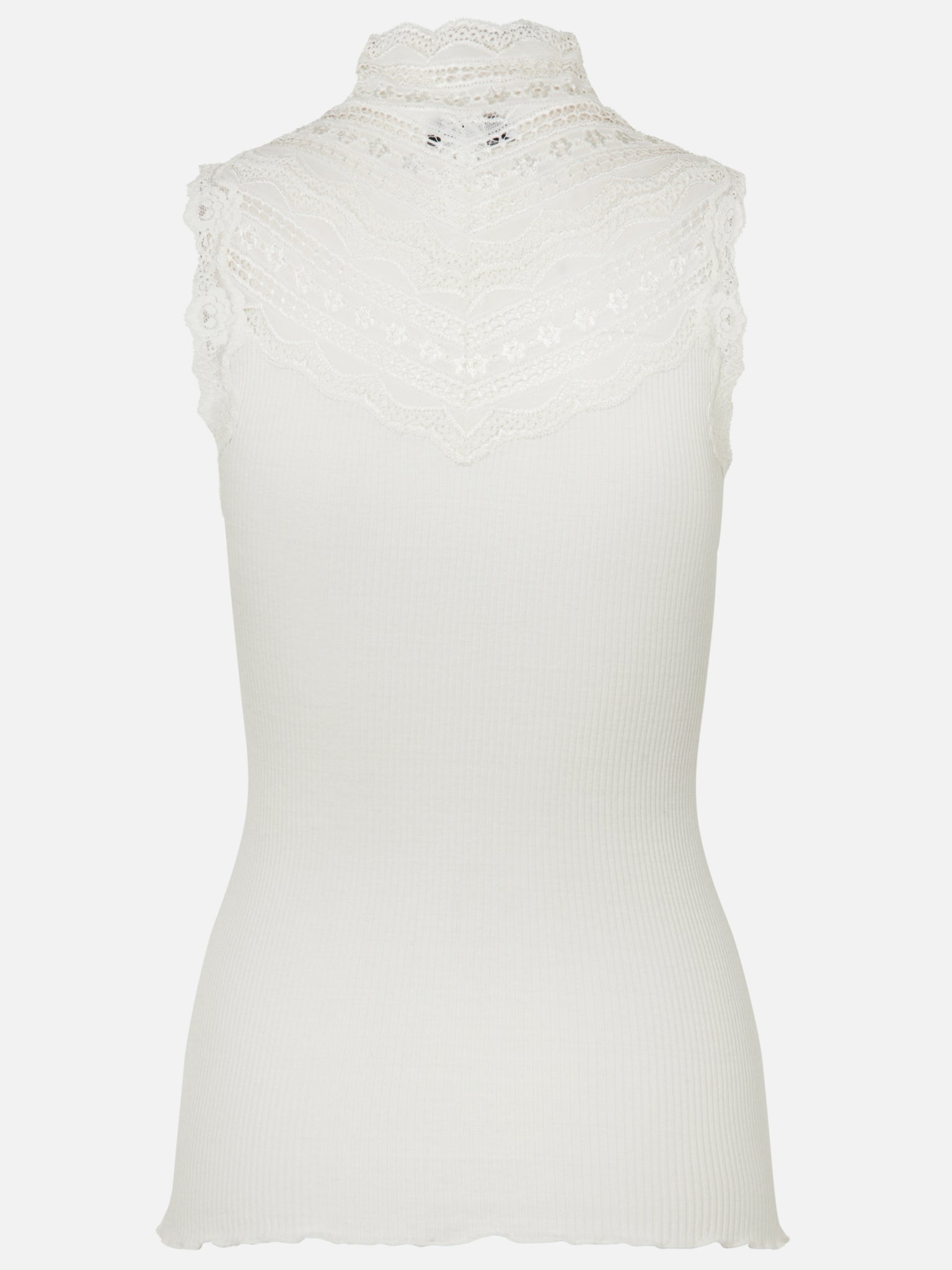 RWBenita Silk SL Turtleneck Lace Top TOP Rosemunde Woman