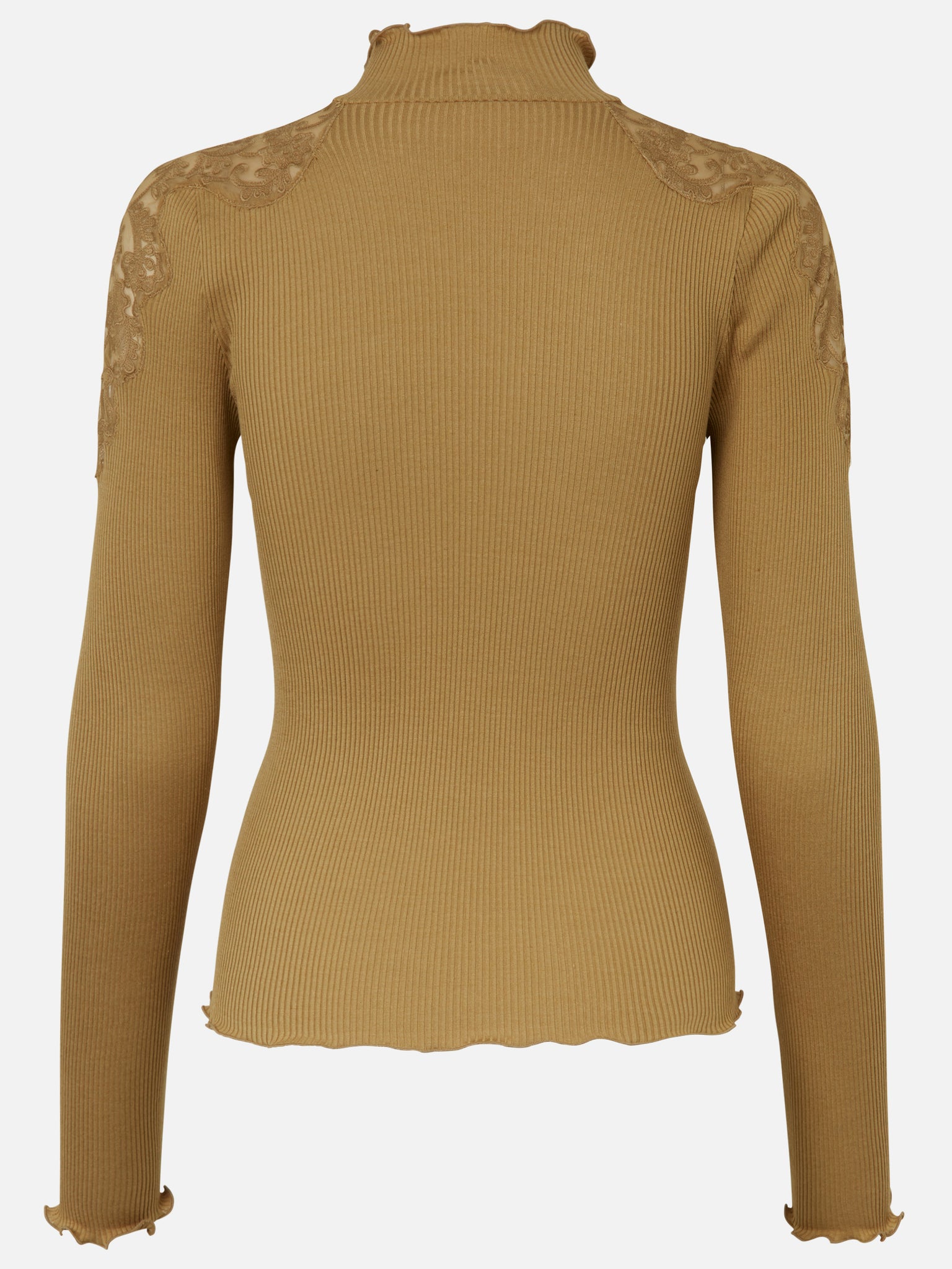 Turtleneck blouse with lace