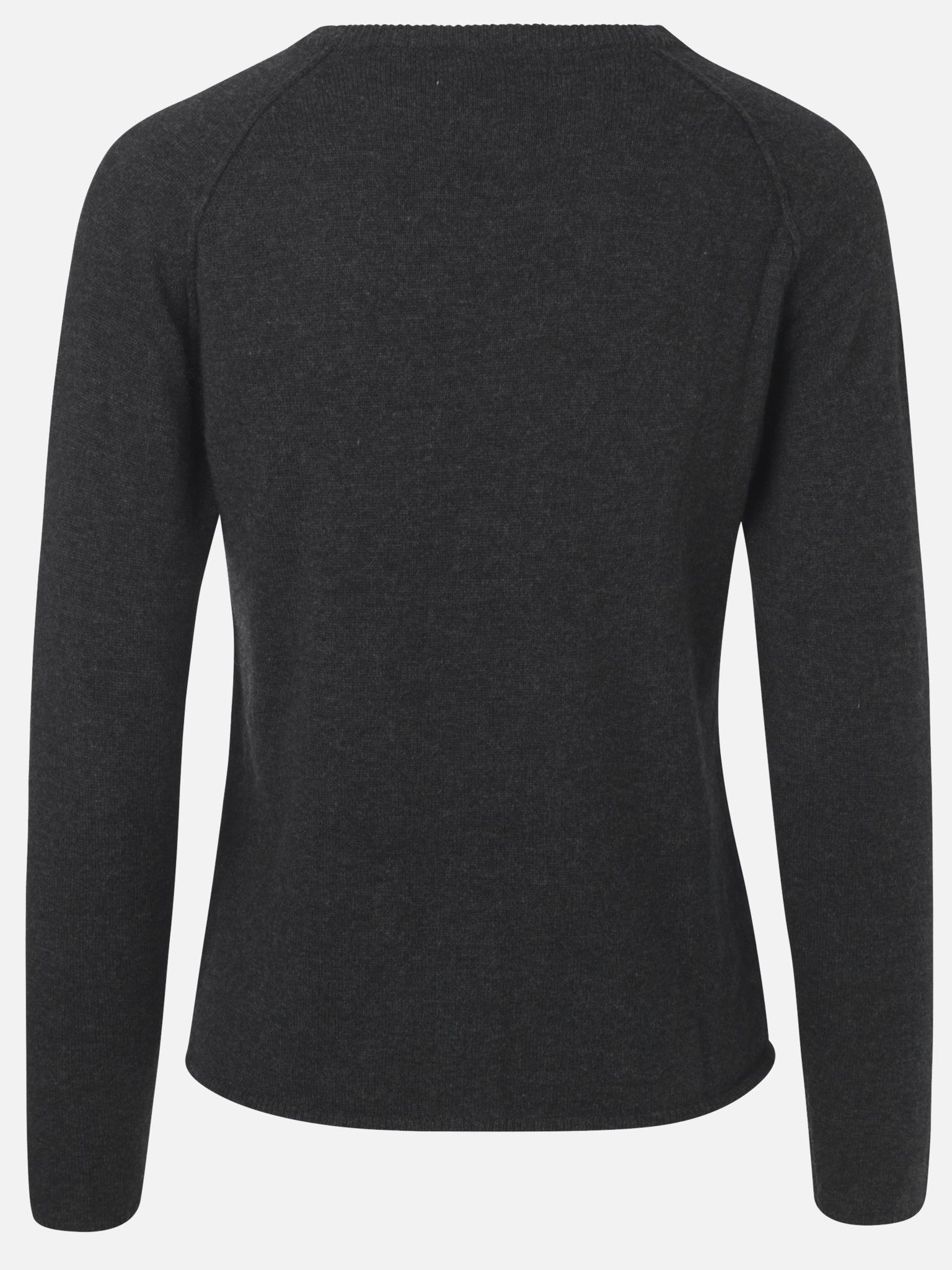 RWLaica kasjmier vest met lange mouwen, ronde hals en raglanmouwen