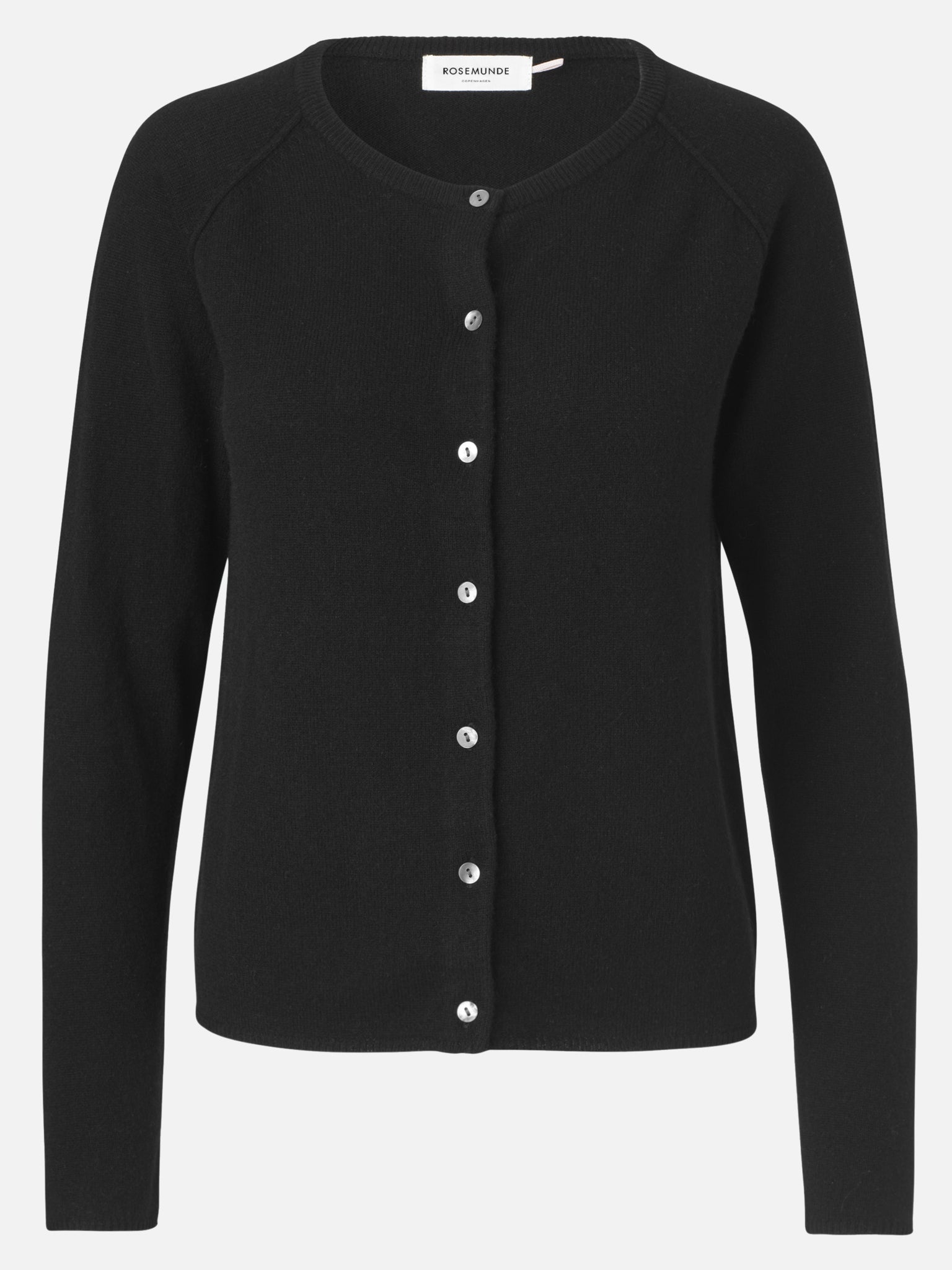 RWLaica kasjmier vest met lange mouwen, ronde hals en raglanmouwen
