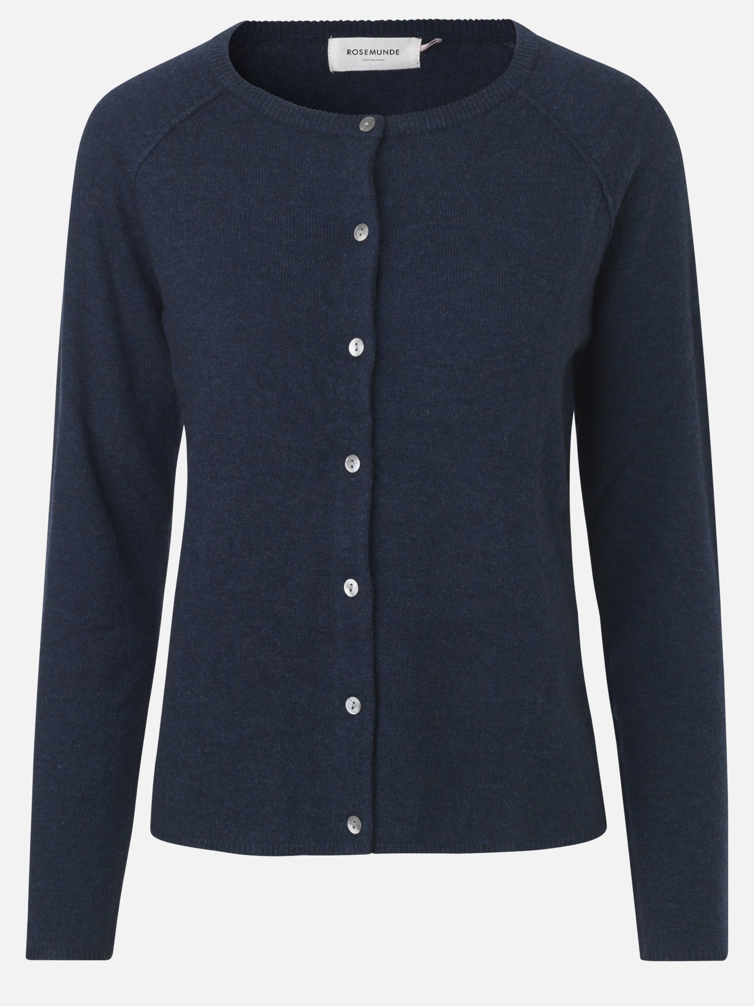 RWLaica kasjmier vest met lange mouwen, ronde hals en raglanmouwen
