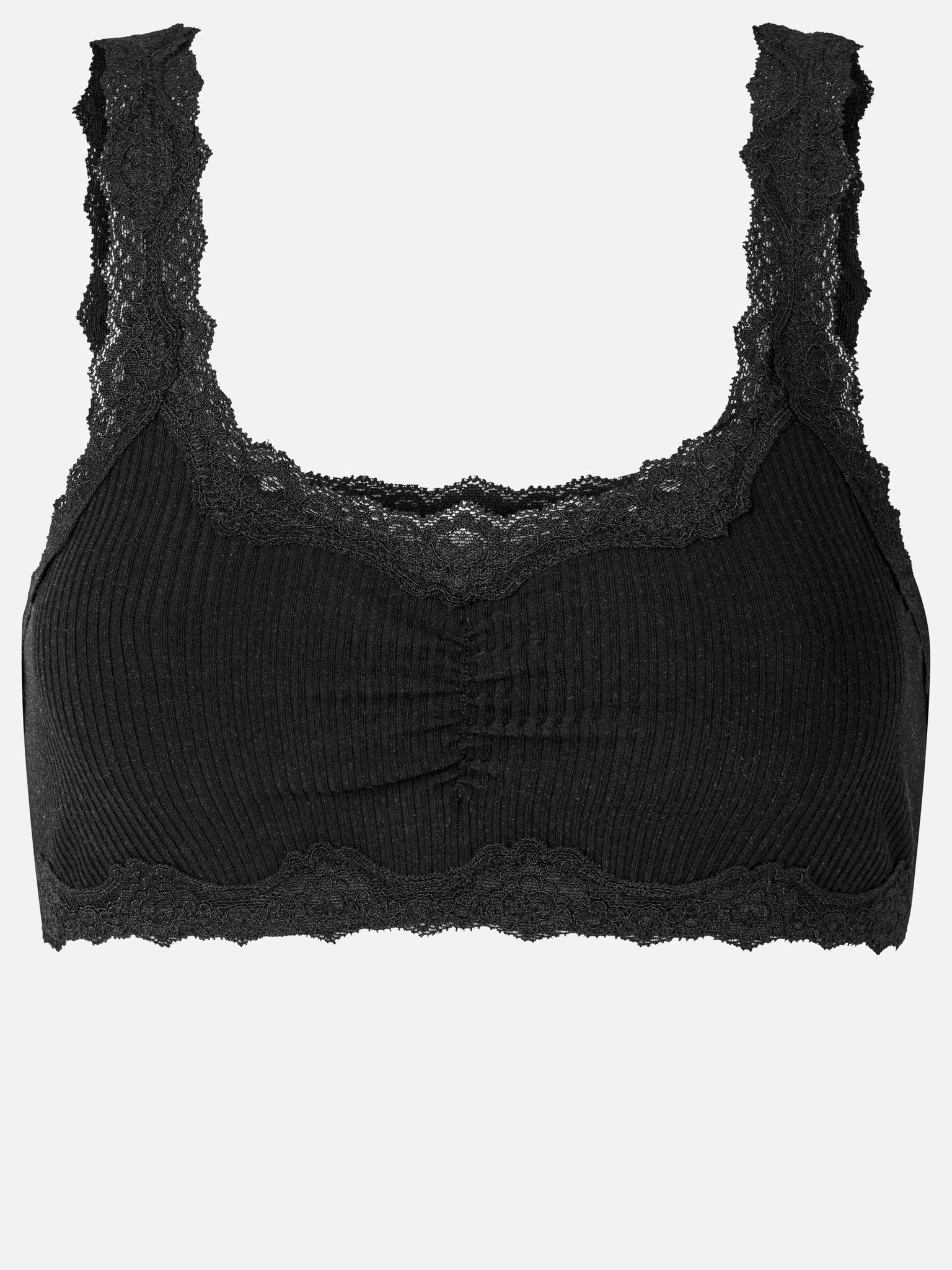 Silk bralette with lace