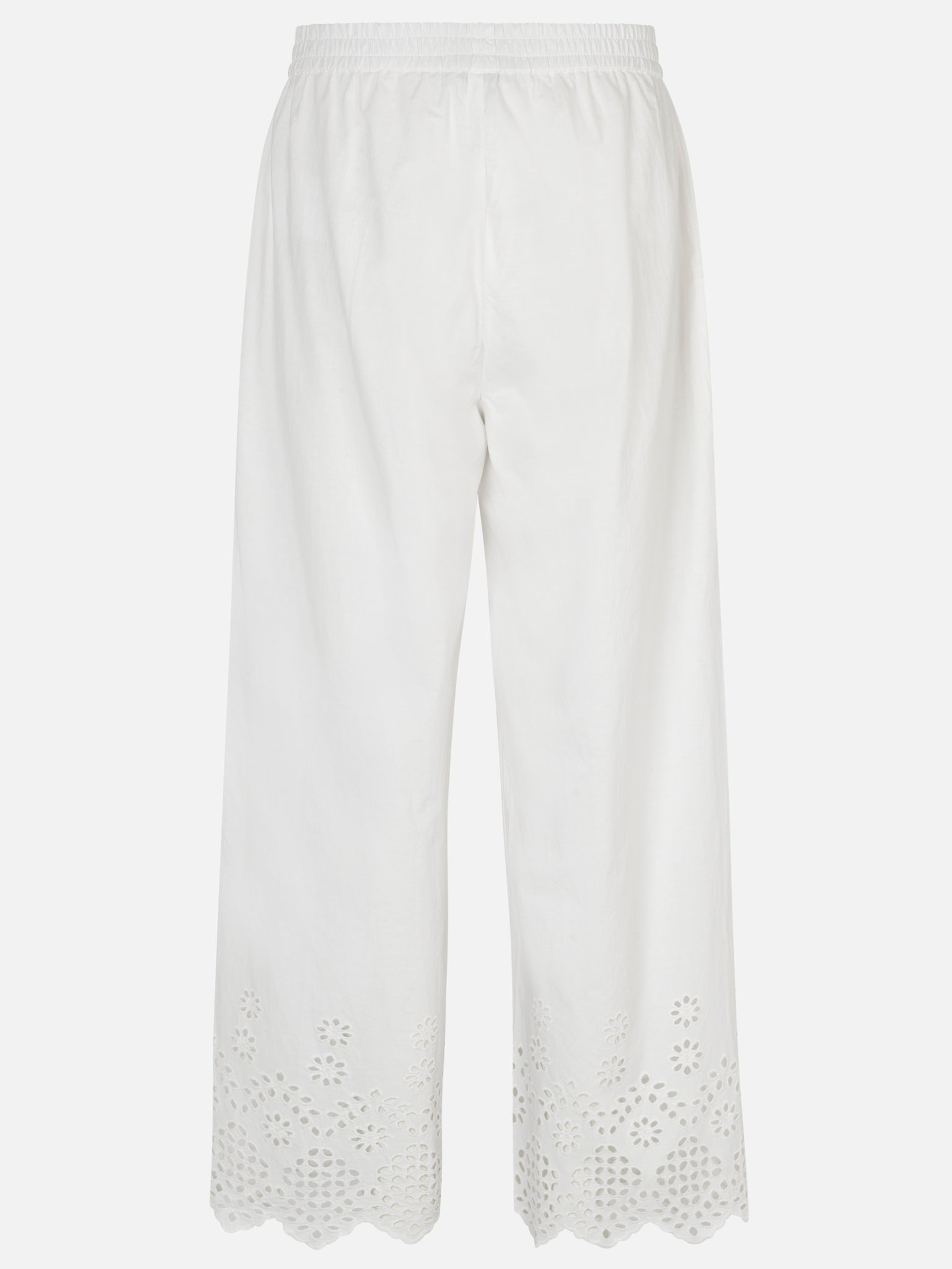 Broderie anglaise cotton trousers