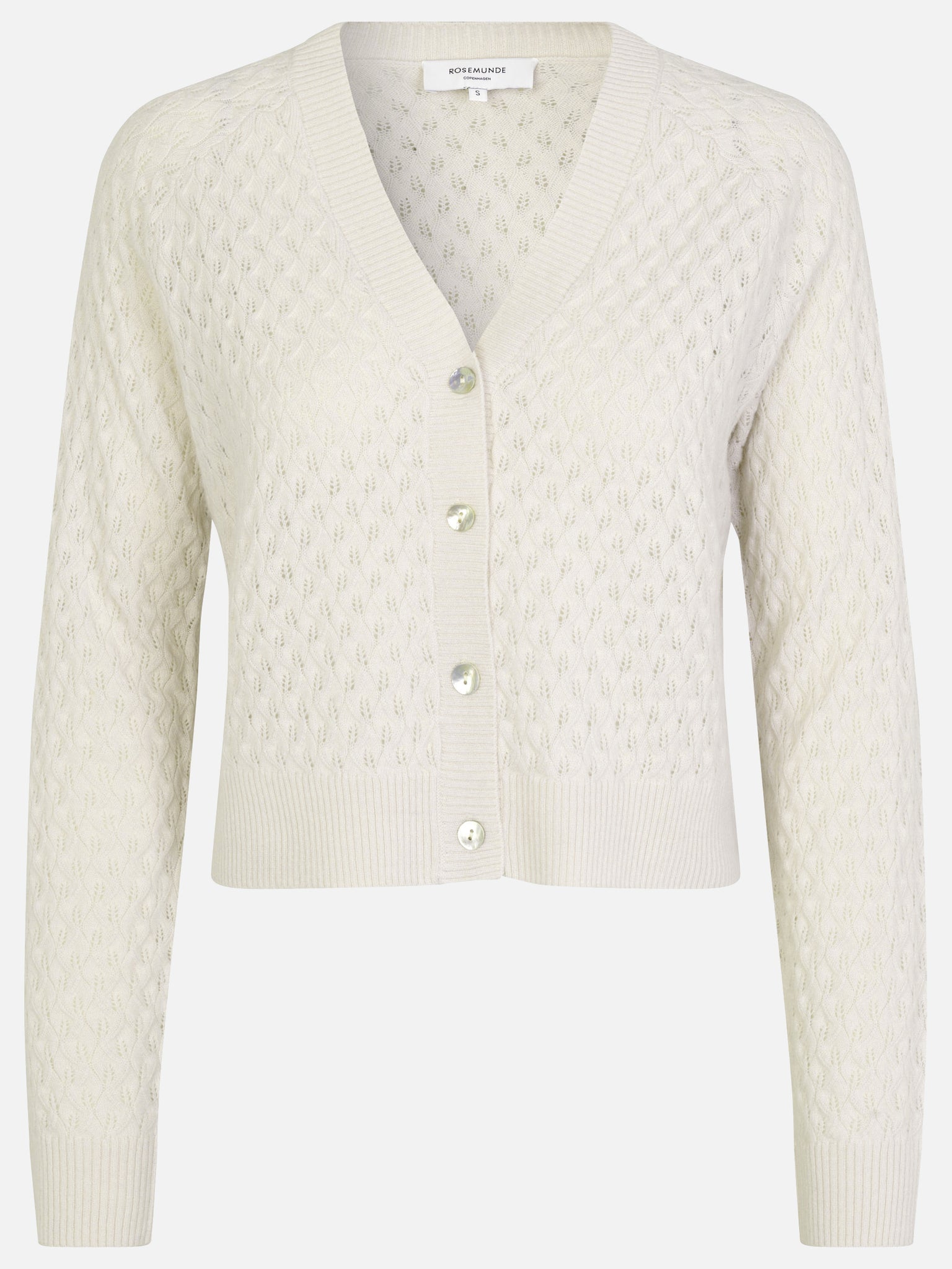 Wool & cashmere pointelle cardigan