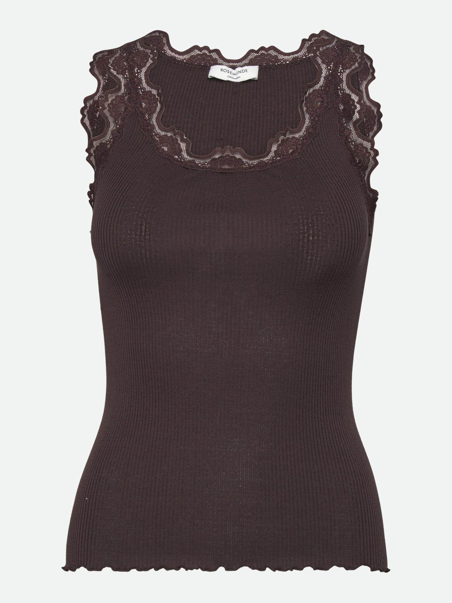 RWBabette Silk SL U-neck Long Lace Top