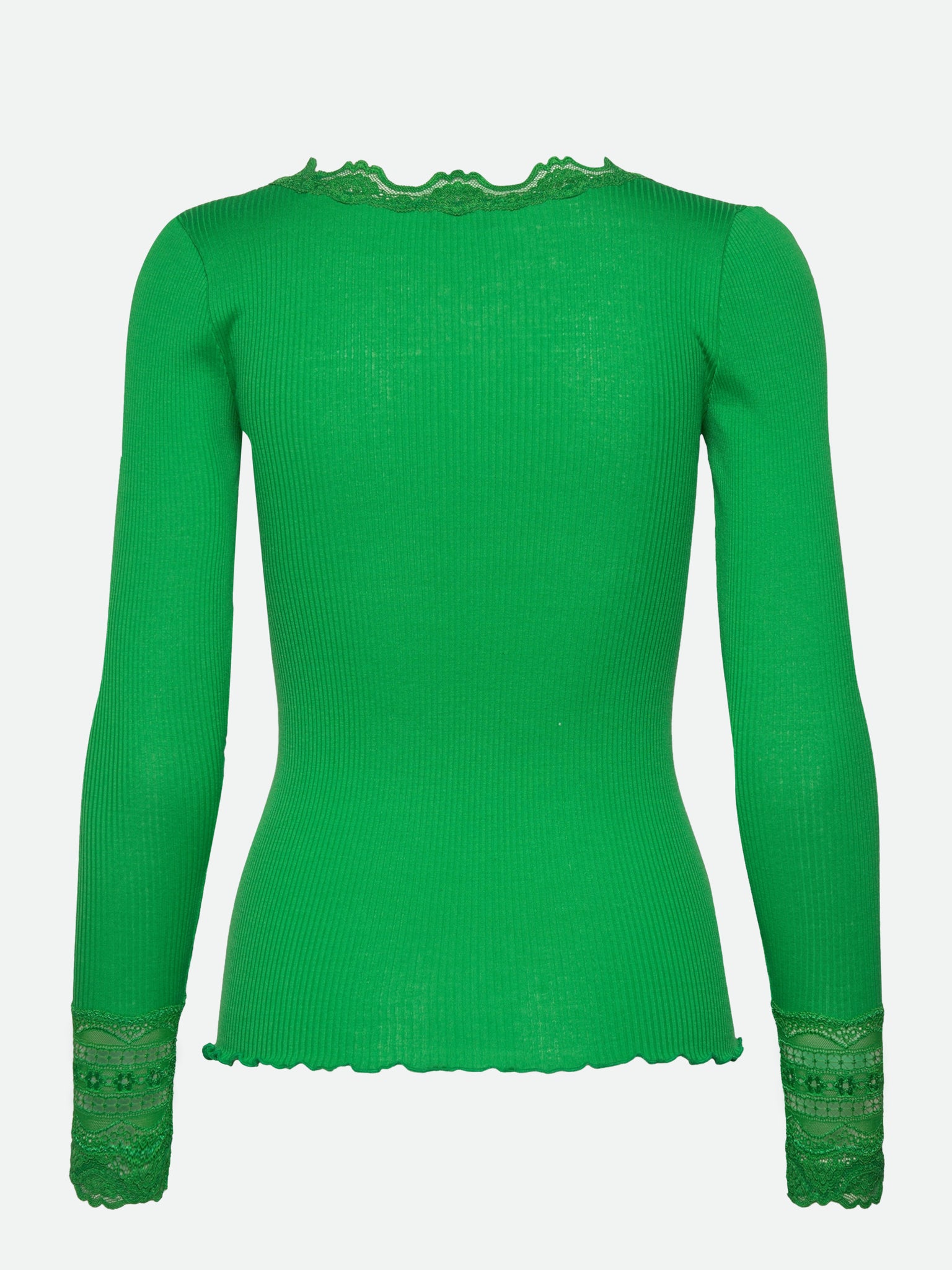 RWBenita Silk Long Sleeve O-neck Lace T-shirt