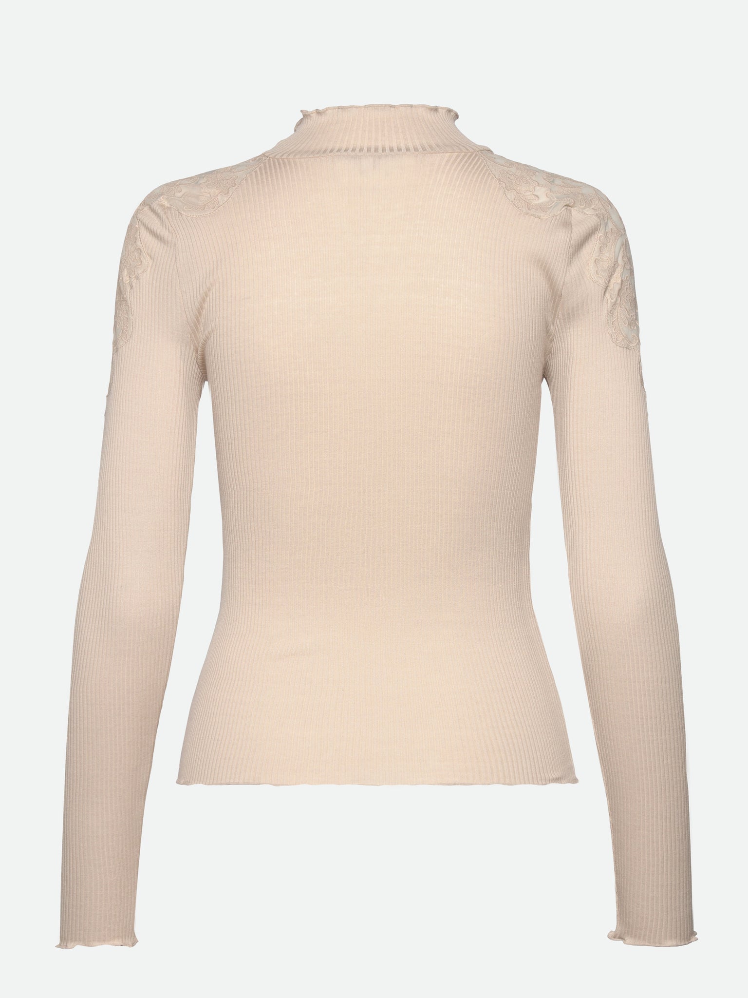 Silk t-shirt with lace