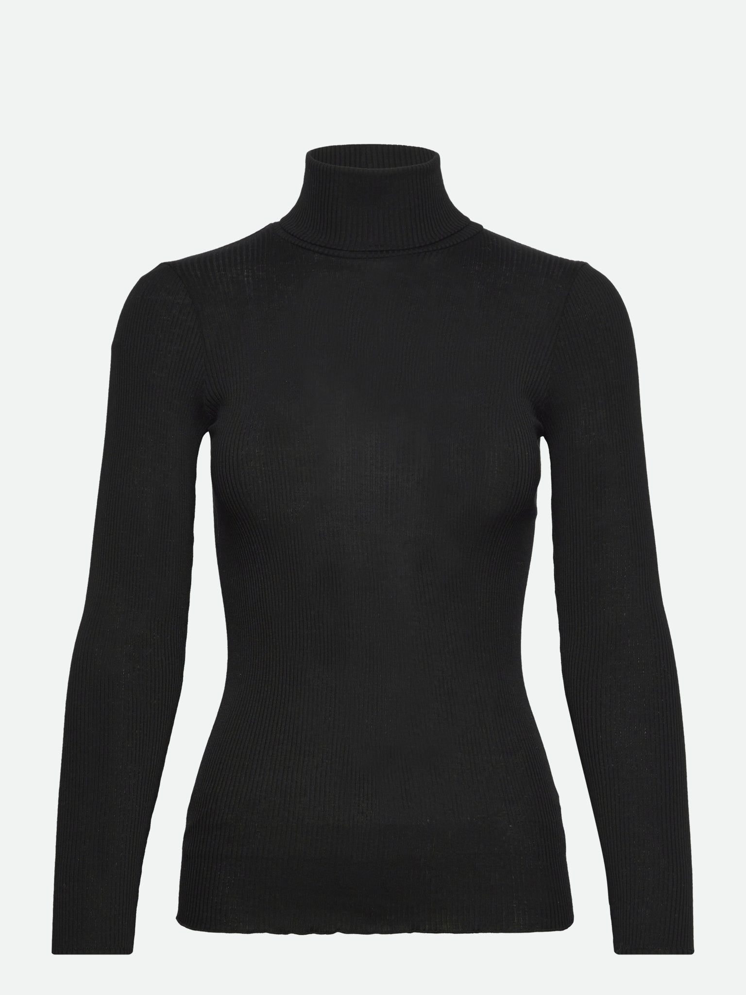 Turtleneck silk blouse