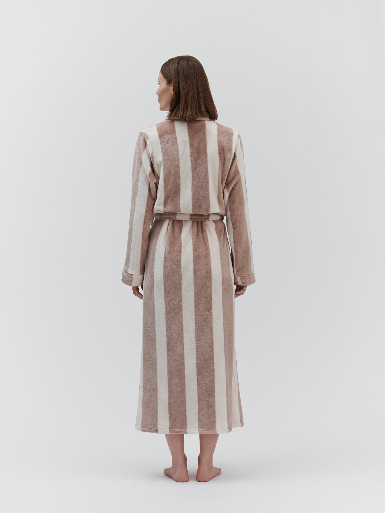 RWFleece robe stripe