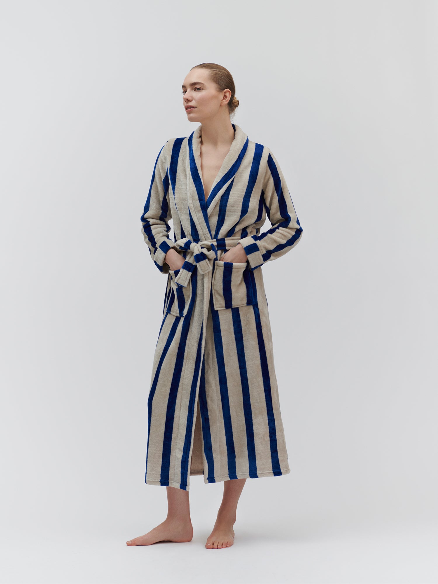 RWFleece robe stripe