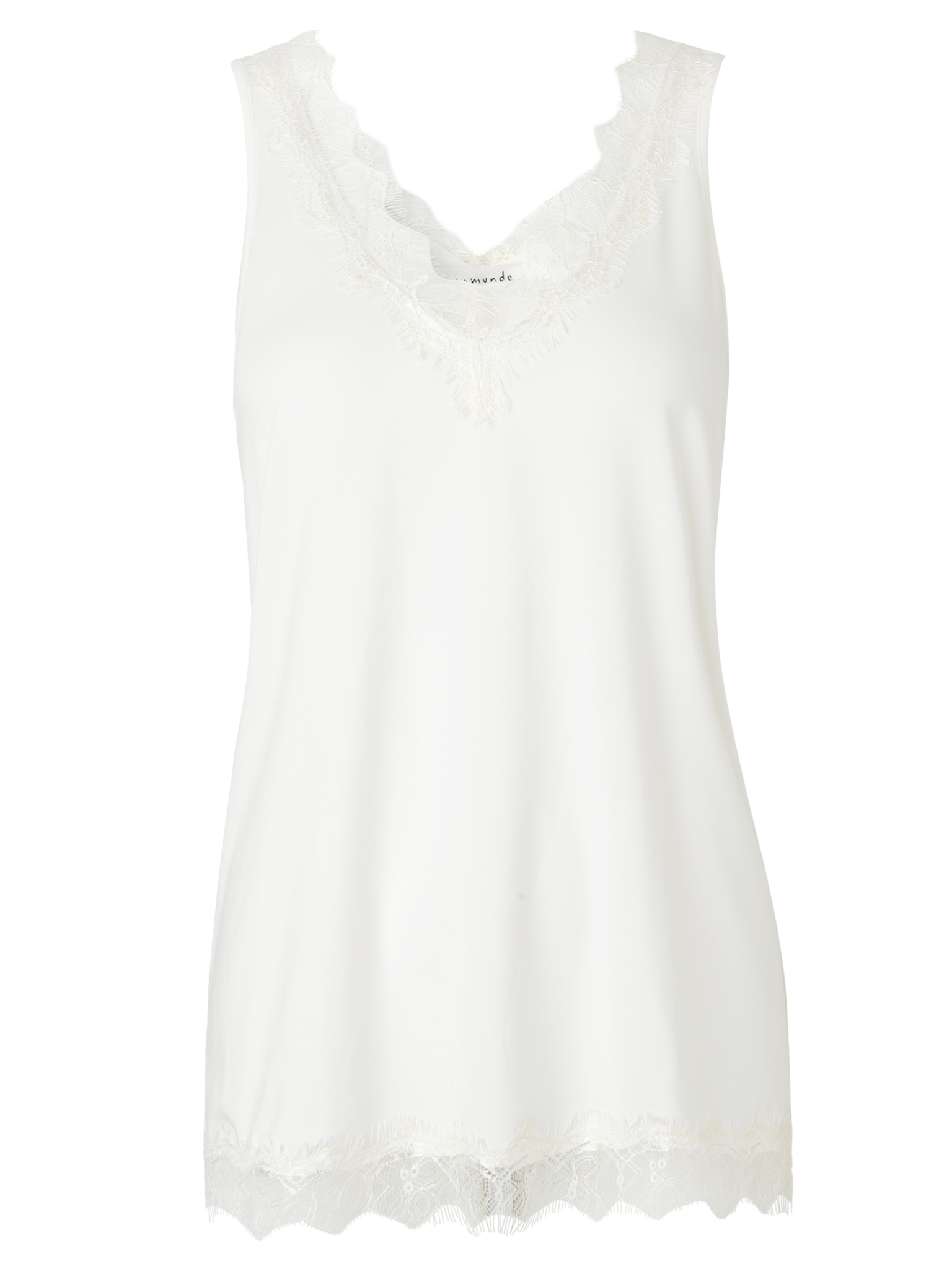 RWBillie SL Lace V-Neck Top TOP Rosemunde Woman 34 ivory