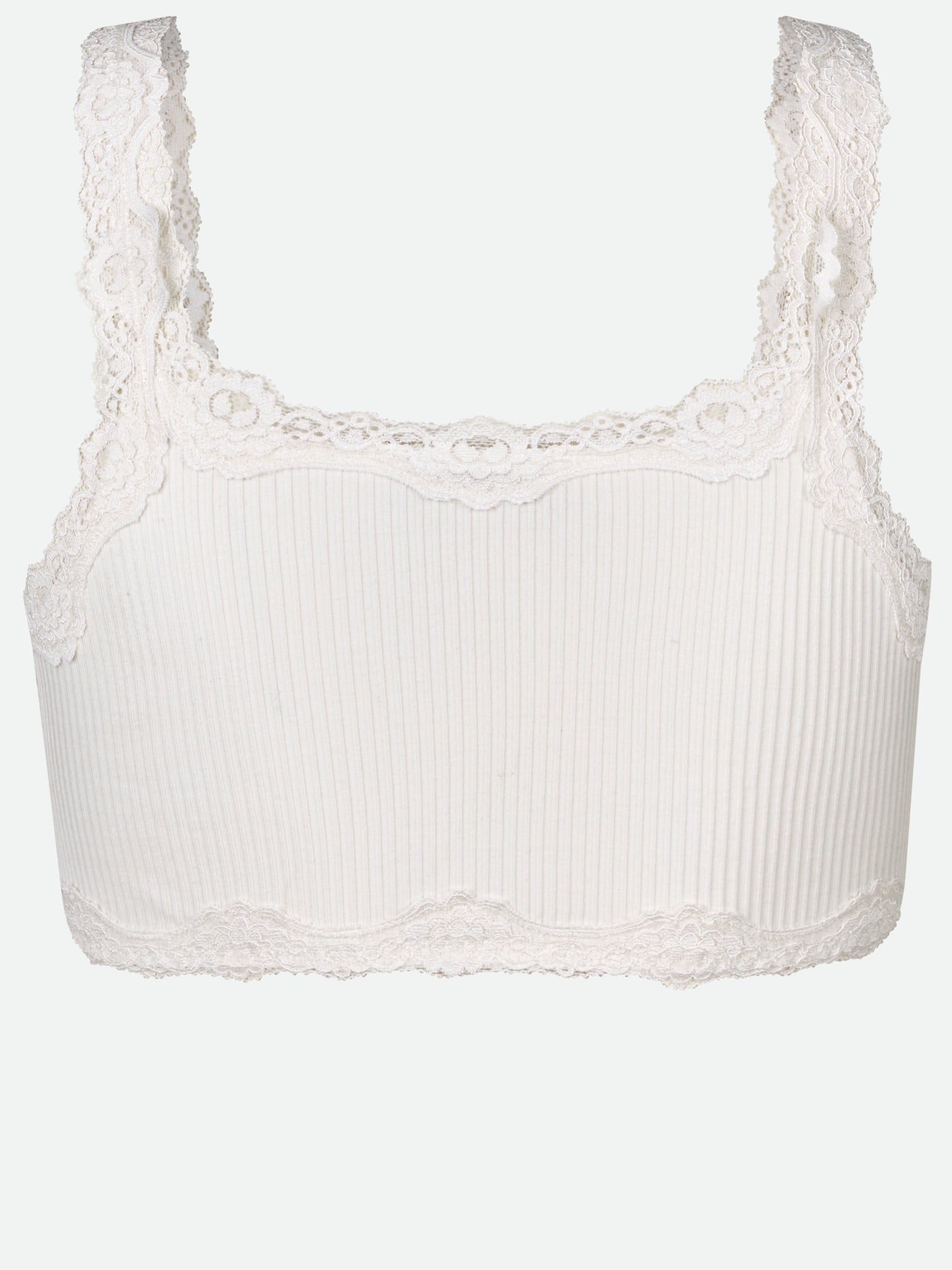 Silk bralette with lace