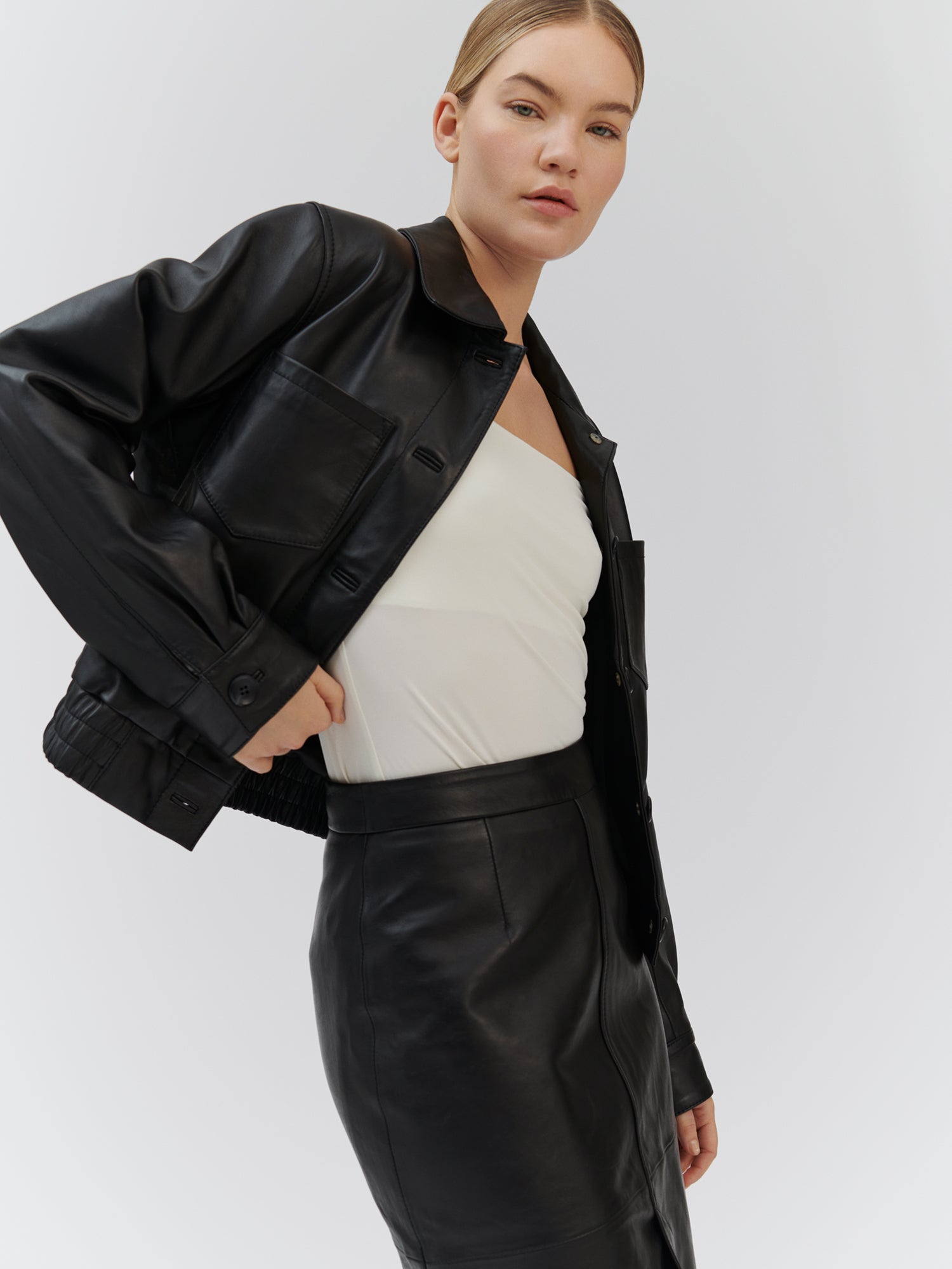 RWFelino Leather Calf Skirt SKIRT Rosemunde Woman