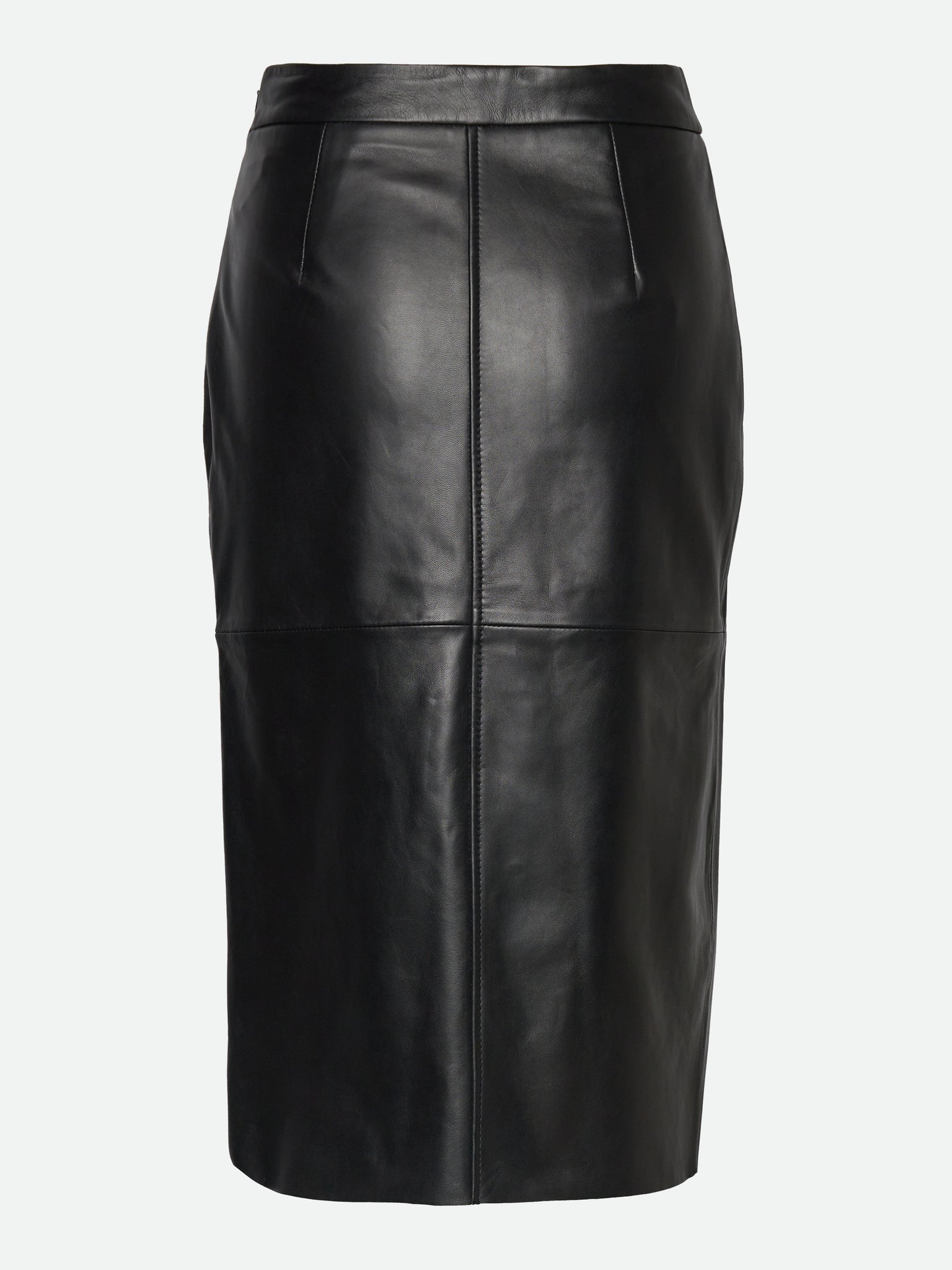 Leather pencil skirt