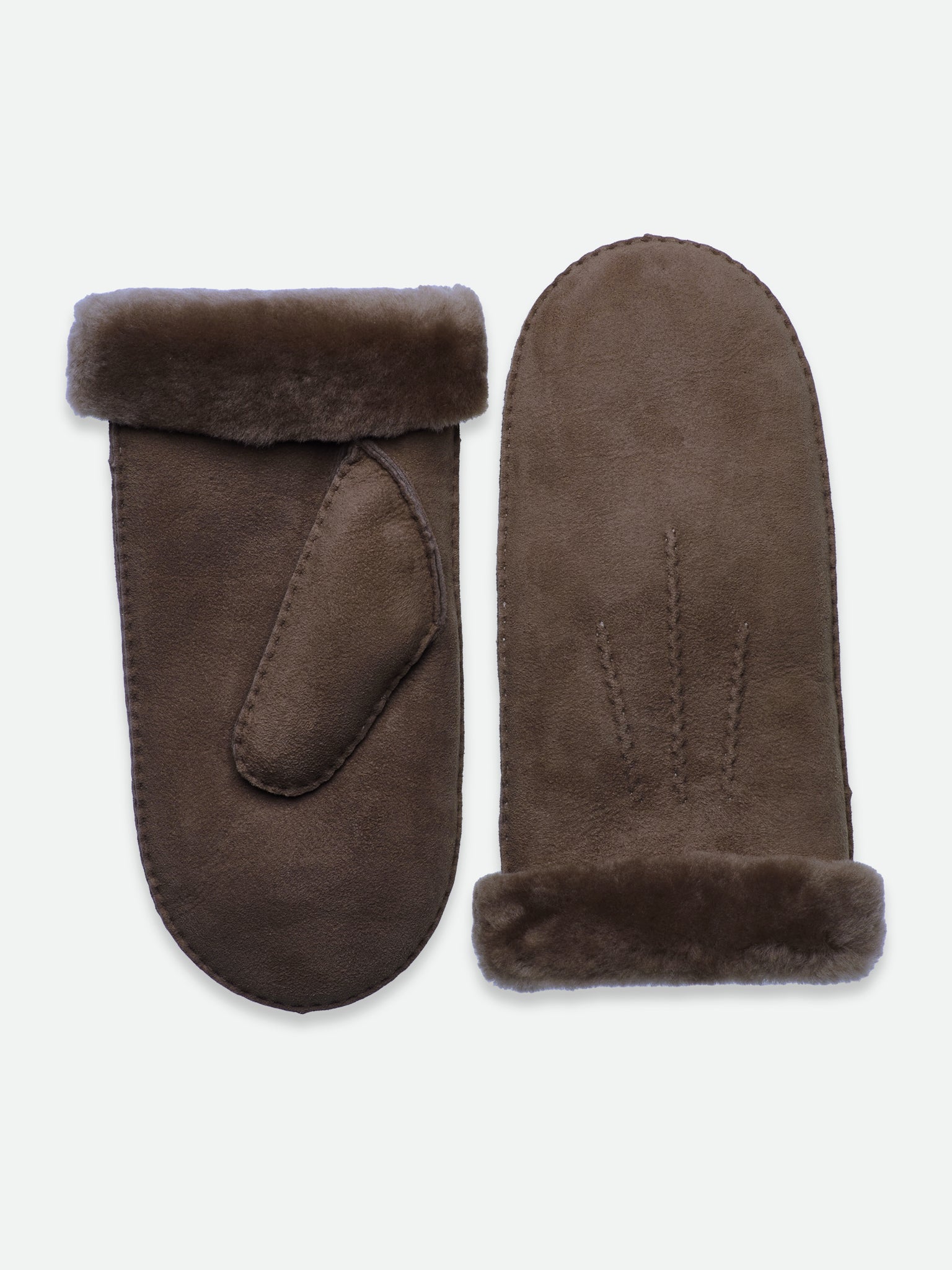 RHSydney Shearling Stitch Mittens GLOVES Rosemunde Woman XS/S coffee brown