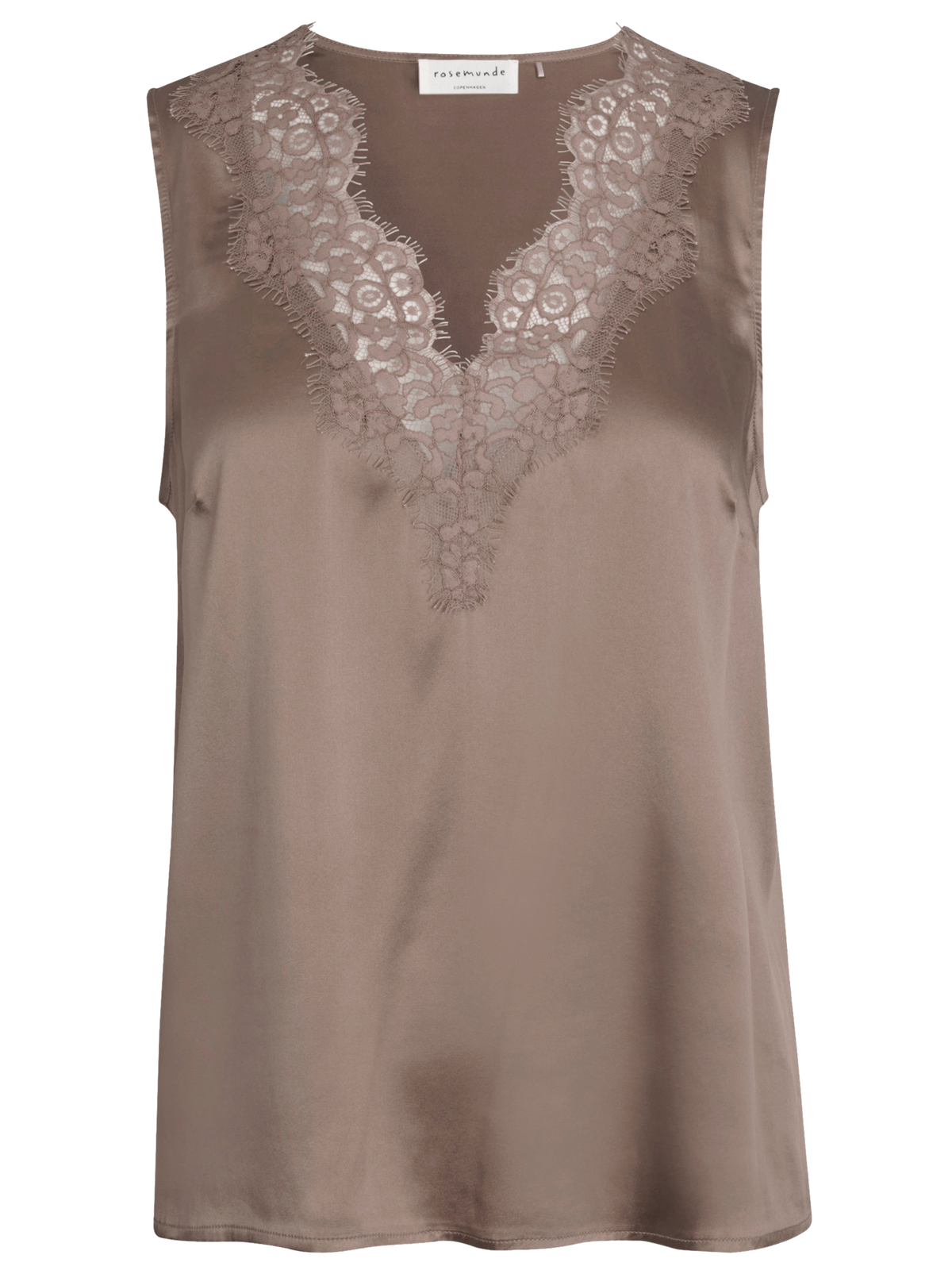 RWJade Silk Lace Top TOP Rosemunde Woman 34 dark sand
