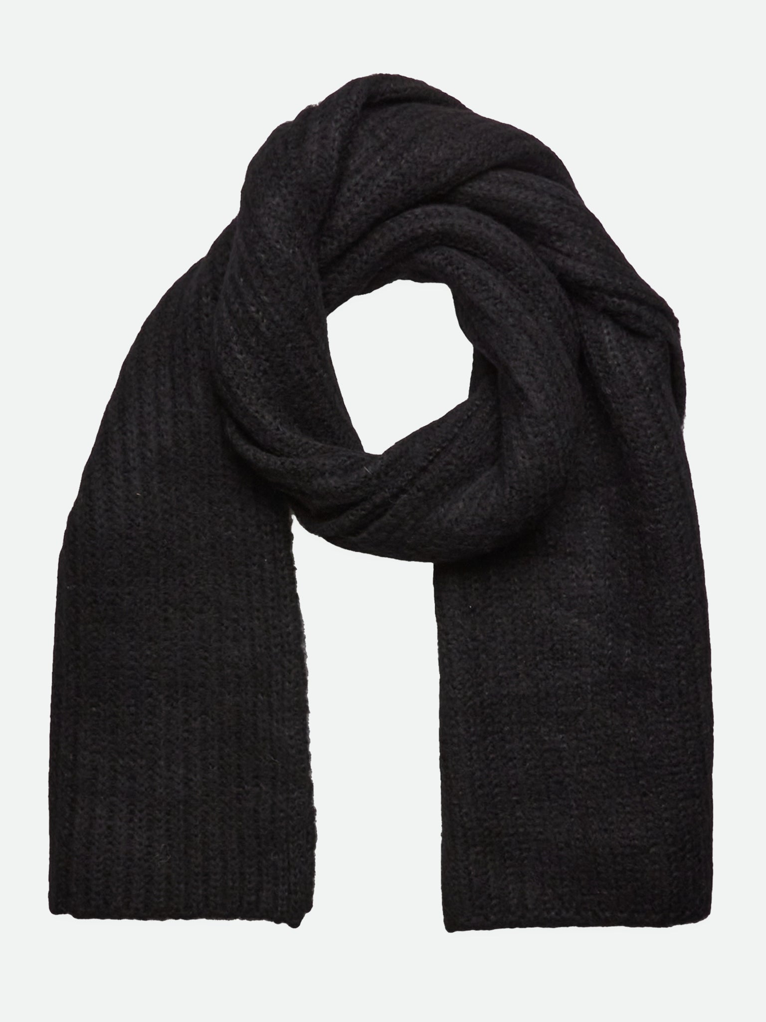 RWTulip Wool Blend Rib Knit Scarf SCARF Rosemunde Woman 0 black