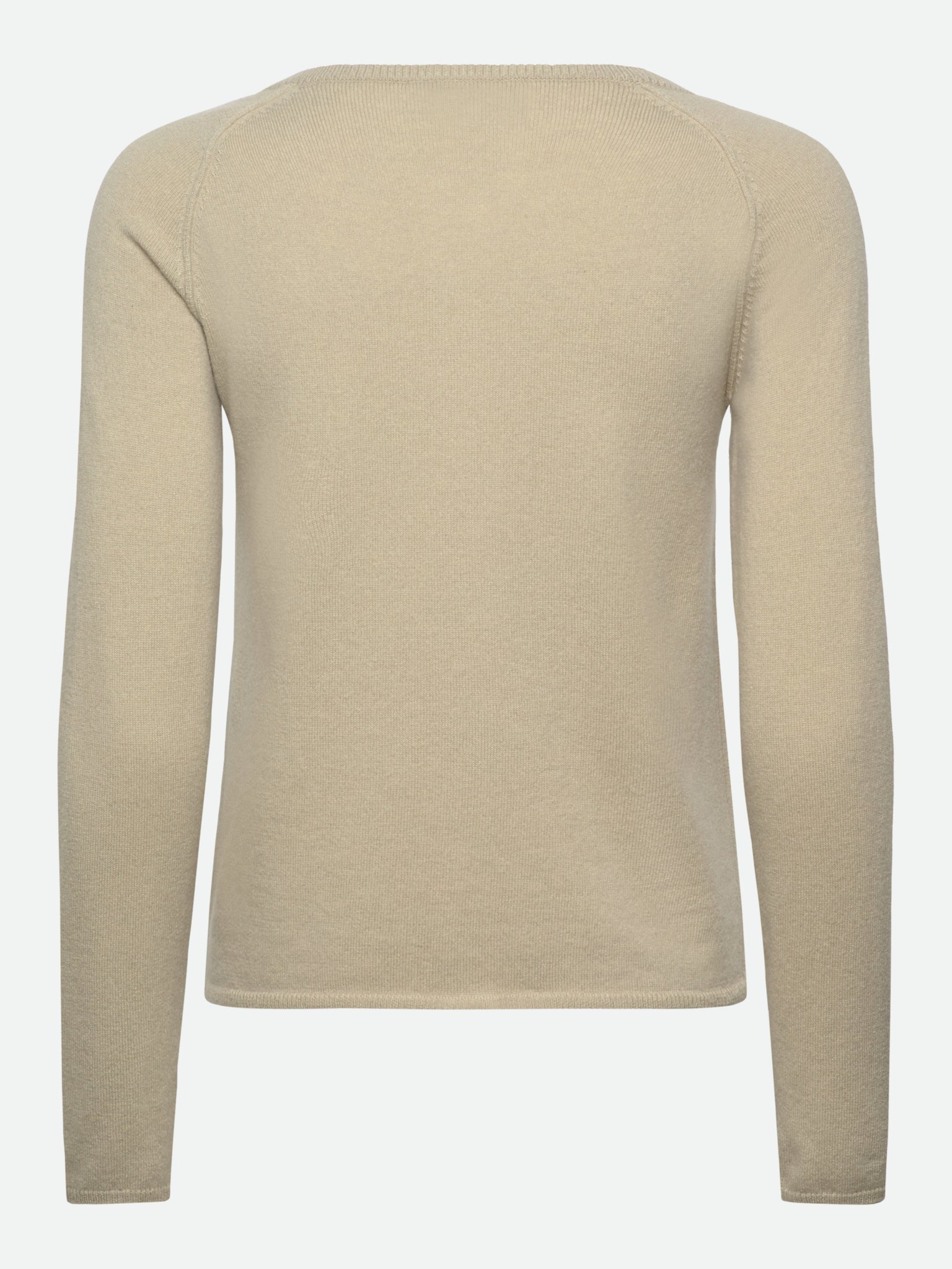 RWLaica kasjmier vest met lange mouwen, ronde hals en raglanmouwen