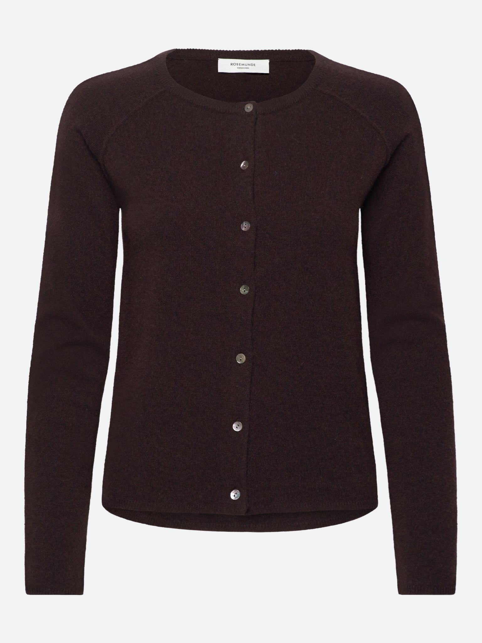 RWLaica kasjmier vest met lange mouwen, ronde hals en raglanmouwen