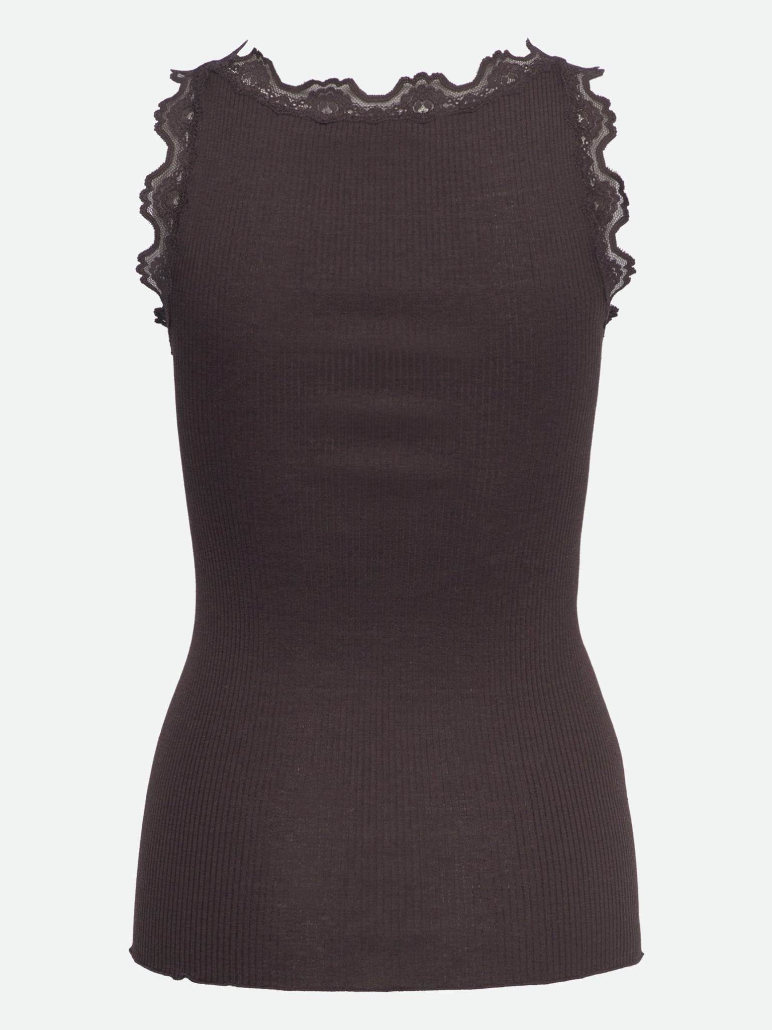 RWBabette Silk SL U-neck Long Lace Top