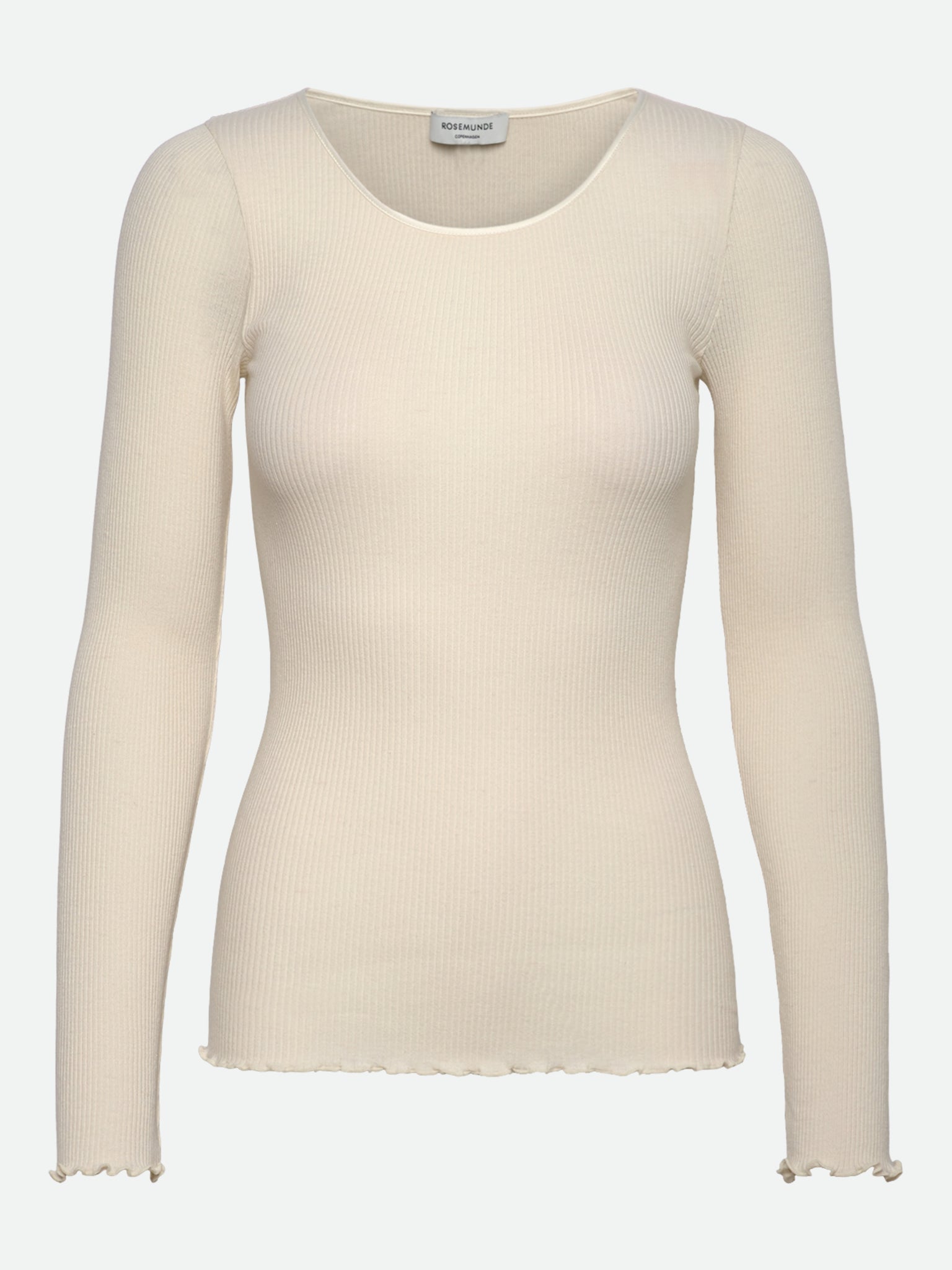 RWMiao Silk LS O-neck T-shirt T-SHIRT LS Rosemunde Woman XS new white