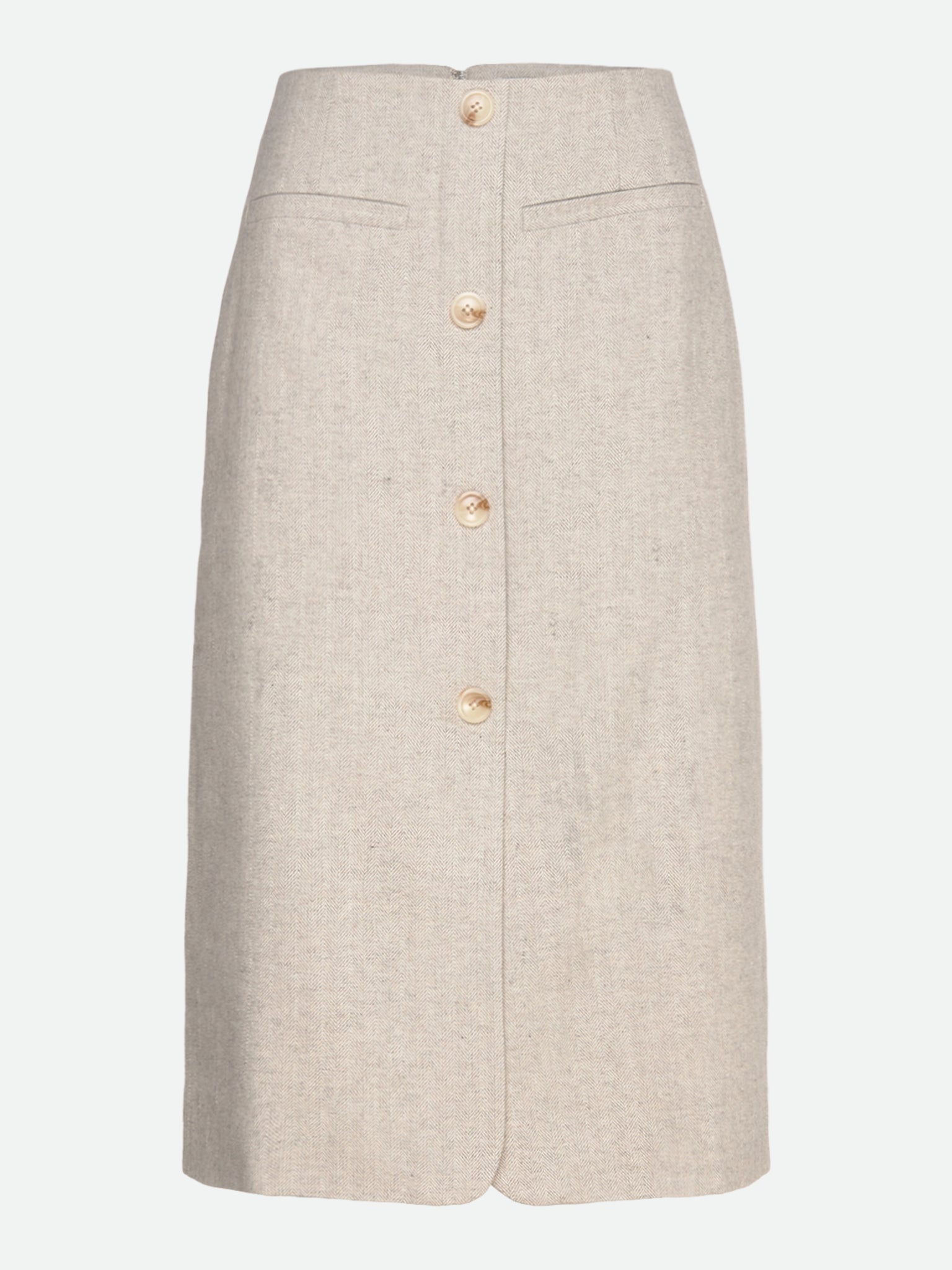 RWSophia Wool MW Long Skirt SKIRT Rosemunde Woman 34 light grey melange