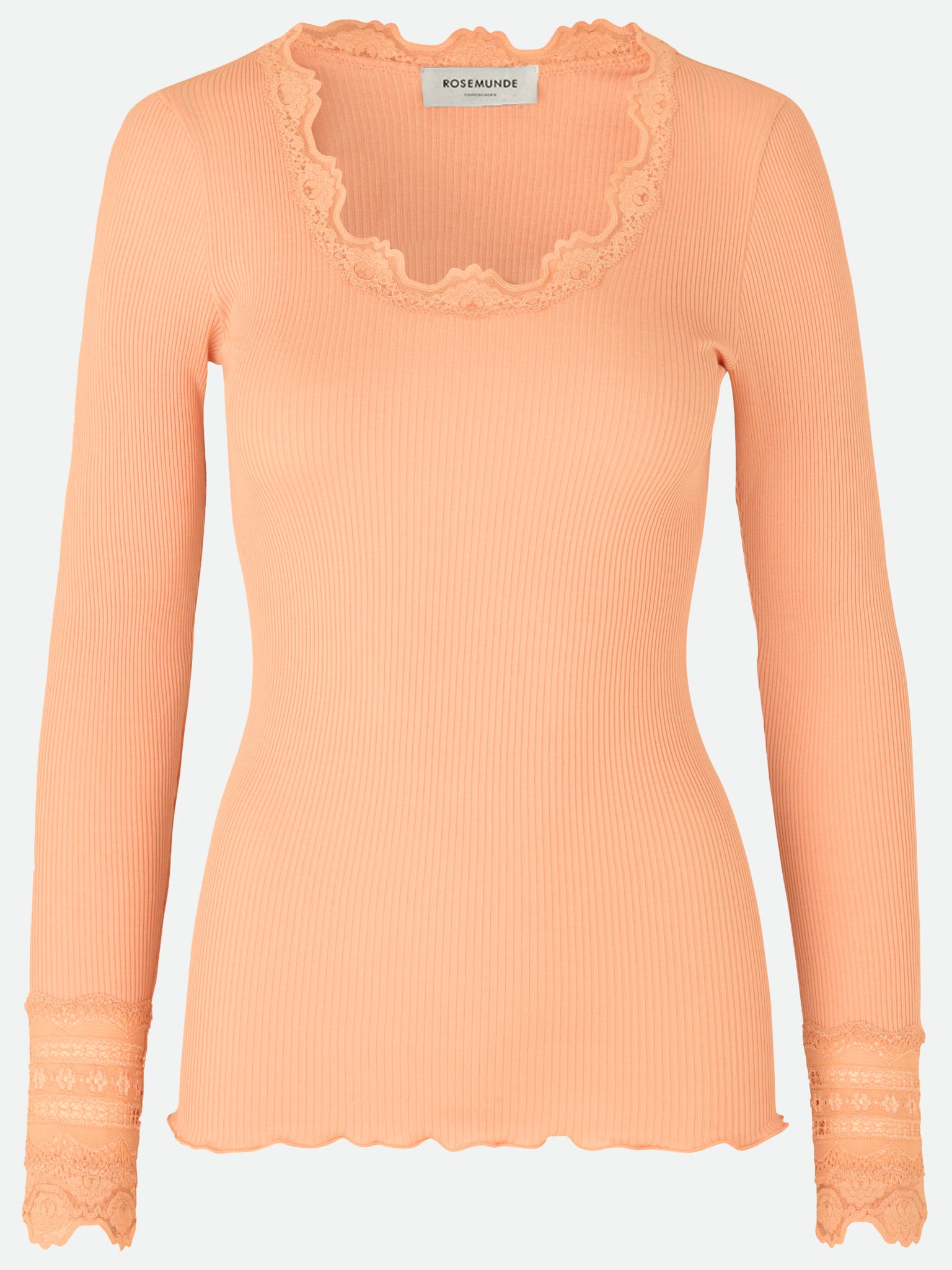 RWBenita Silk LS O-neck Lace T-shirt