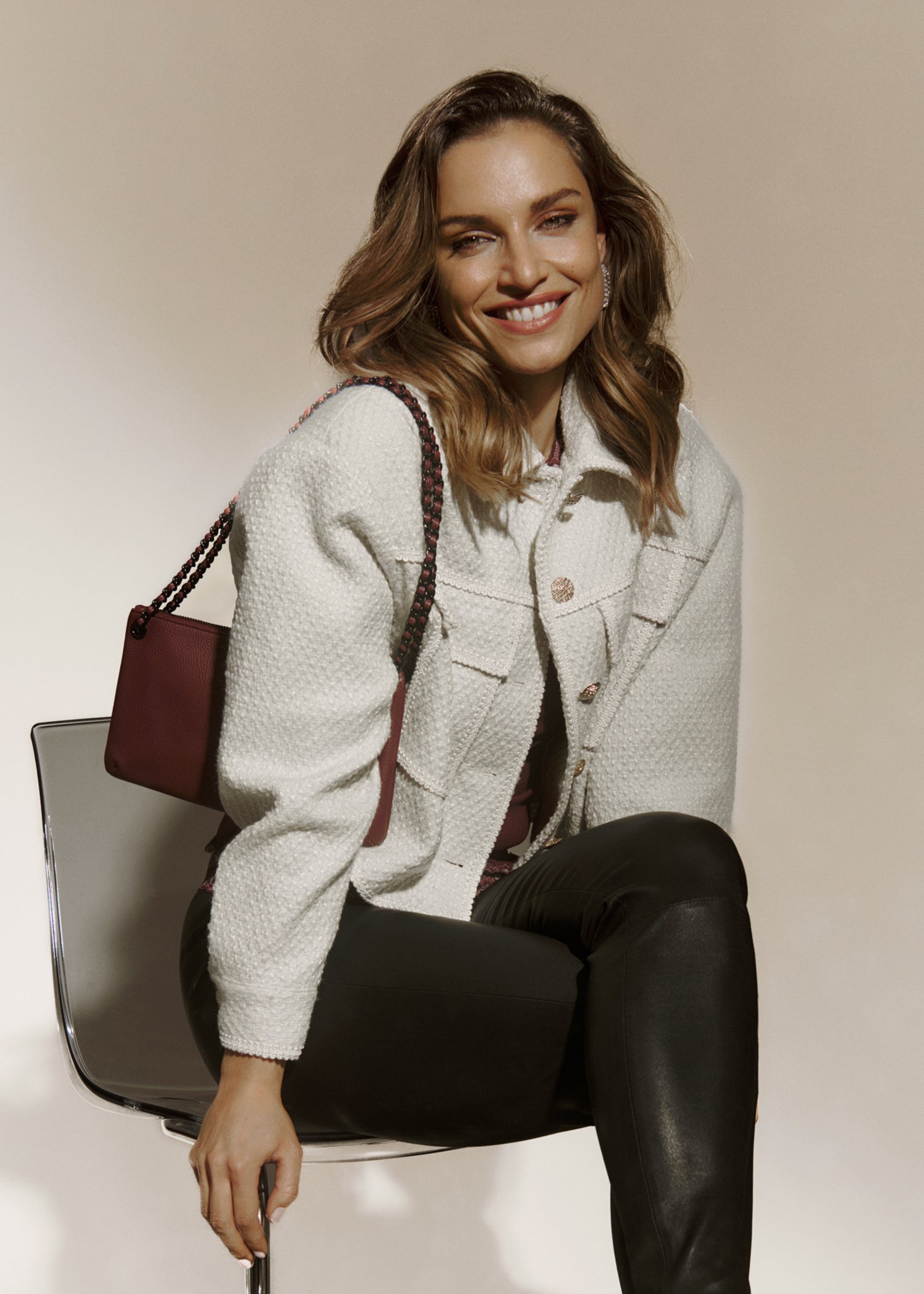 RWNelly Boucle Wool Blend LS Oversize Jacket JACKET Rosemunde Woman