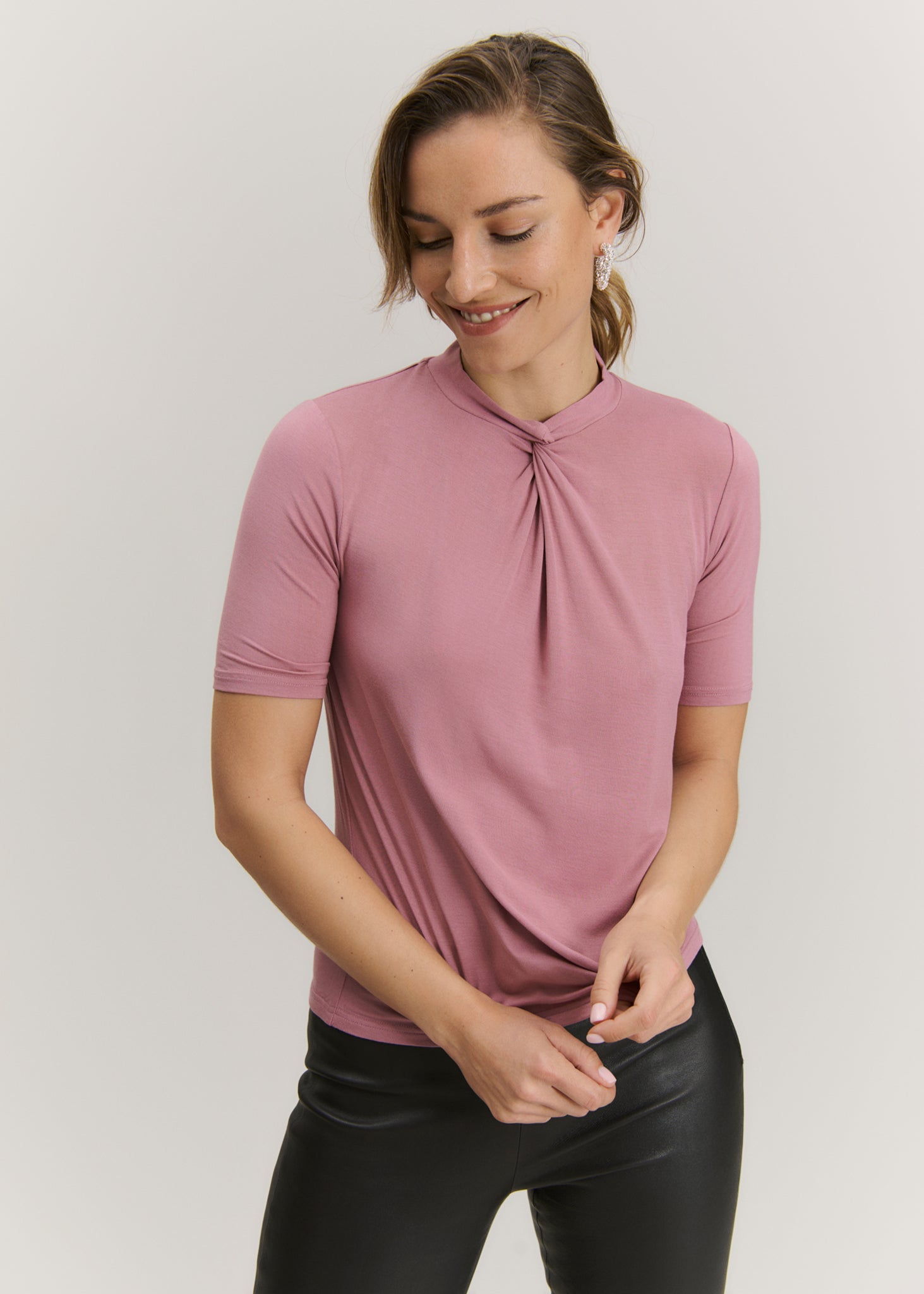 RWBiarritz SS Knot T-neck T-shirt T-SHIRT SS Rosemunde Woman