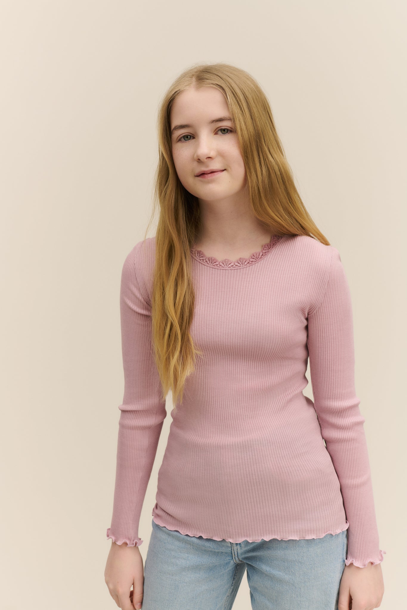 RKBalta Modal LS Lace T-shirt T-shirt Rosemunde Girls