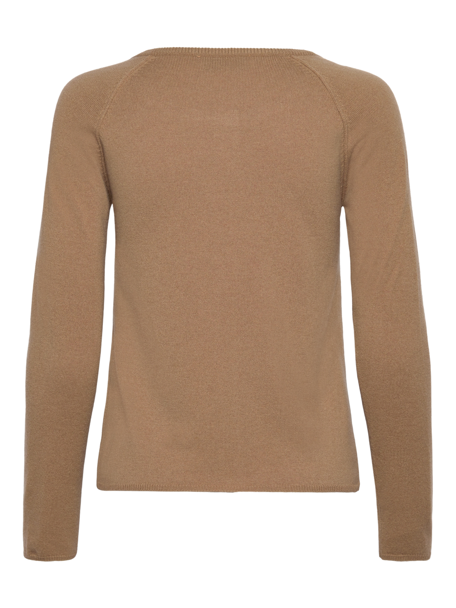RWLaica kasjmier vest met lange mouwen, ronde hals en raglanmouwen